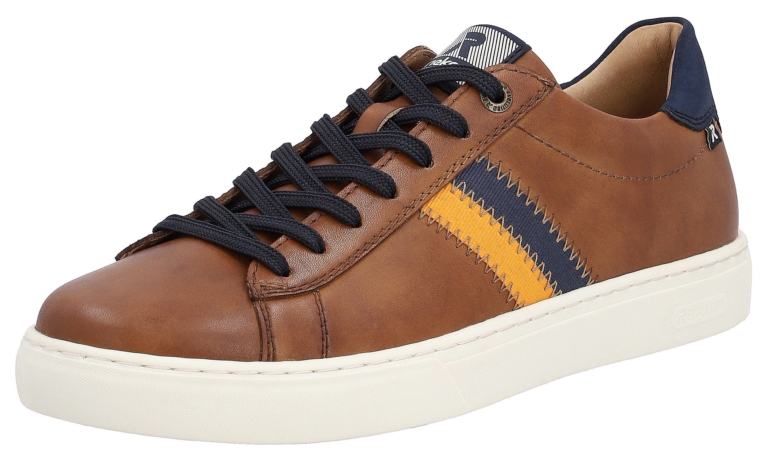RIEKER Sport Sneakers met leren binnenvoering, vrijetijdsschoen, lage schoen, veterschoen