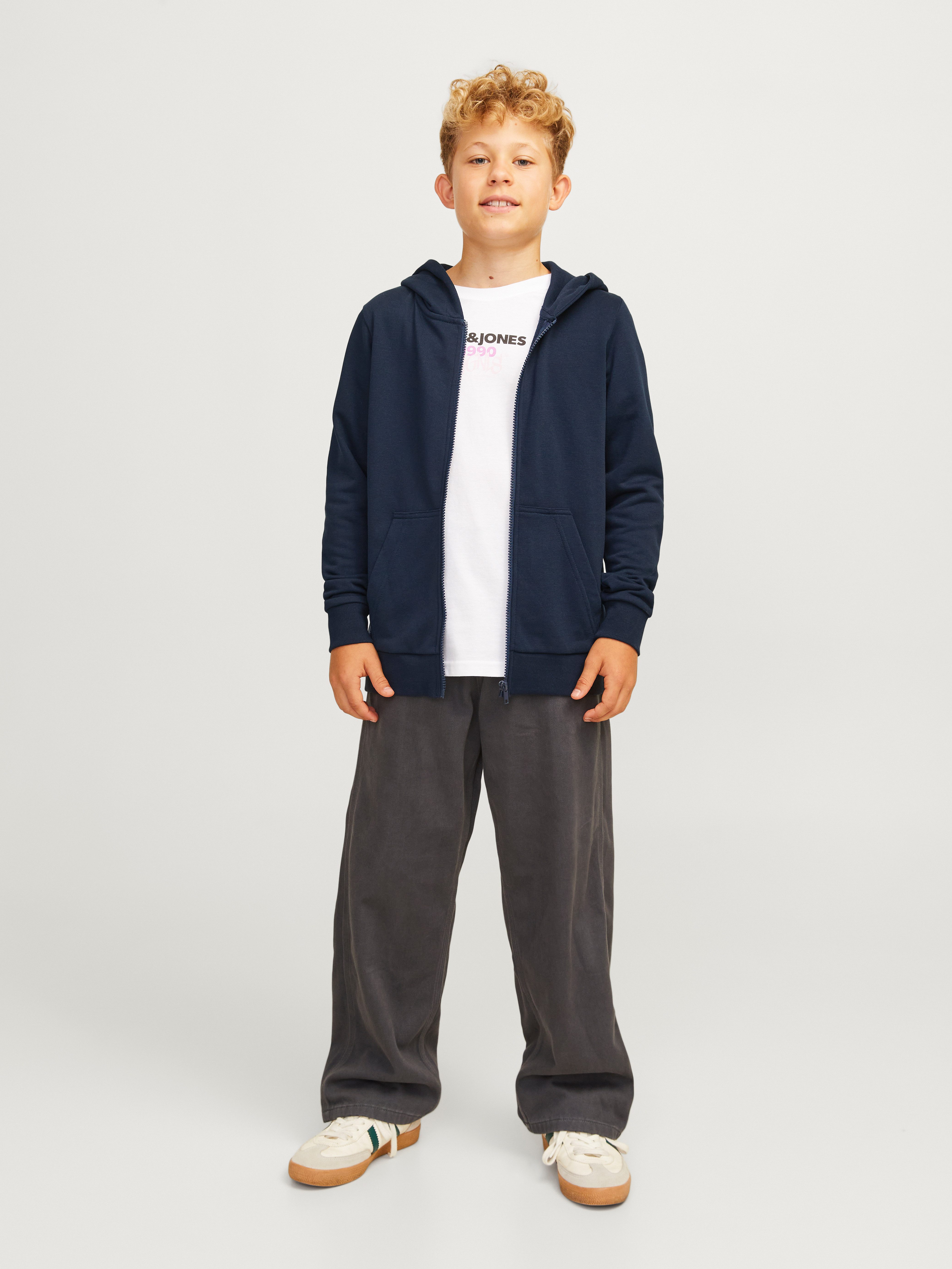 Jack & Jones Junior Sweatvest JJEBRADLEY SWEAT ZIP HOOD NOOS JNR