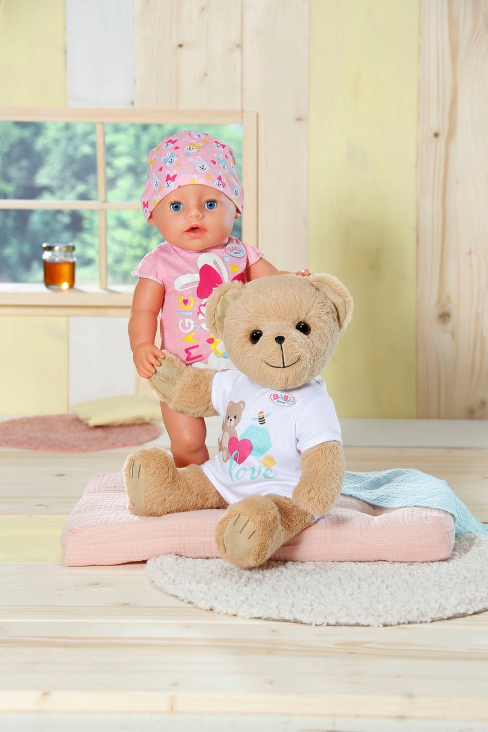 Baby Born Knuffelbeest Teddy beer, wit inclusief boxpakje - teddybeer