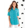 classic basics blouse met korte mouwen blauw