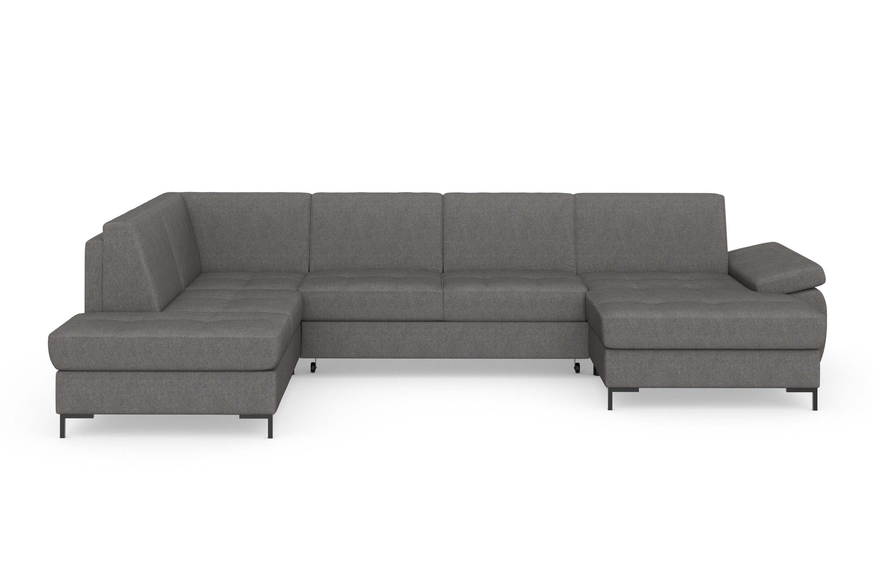 DOMO collection Zithoek Capelo, comfortabel, duidelijke lijnen kenmerken dit ontwerp, U-Vorm met verstelbare armleuningen, naar keuze met slaapfunctie, binnenvering