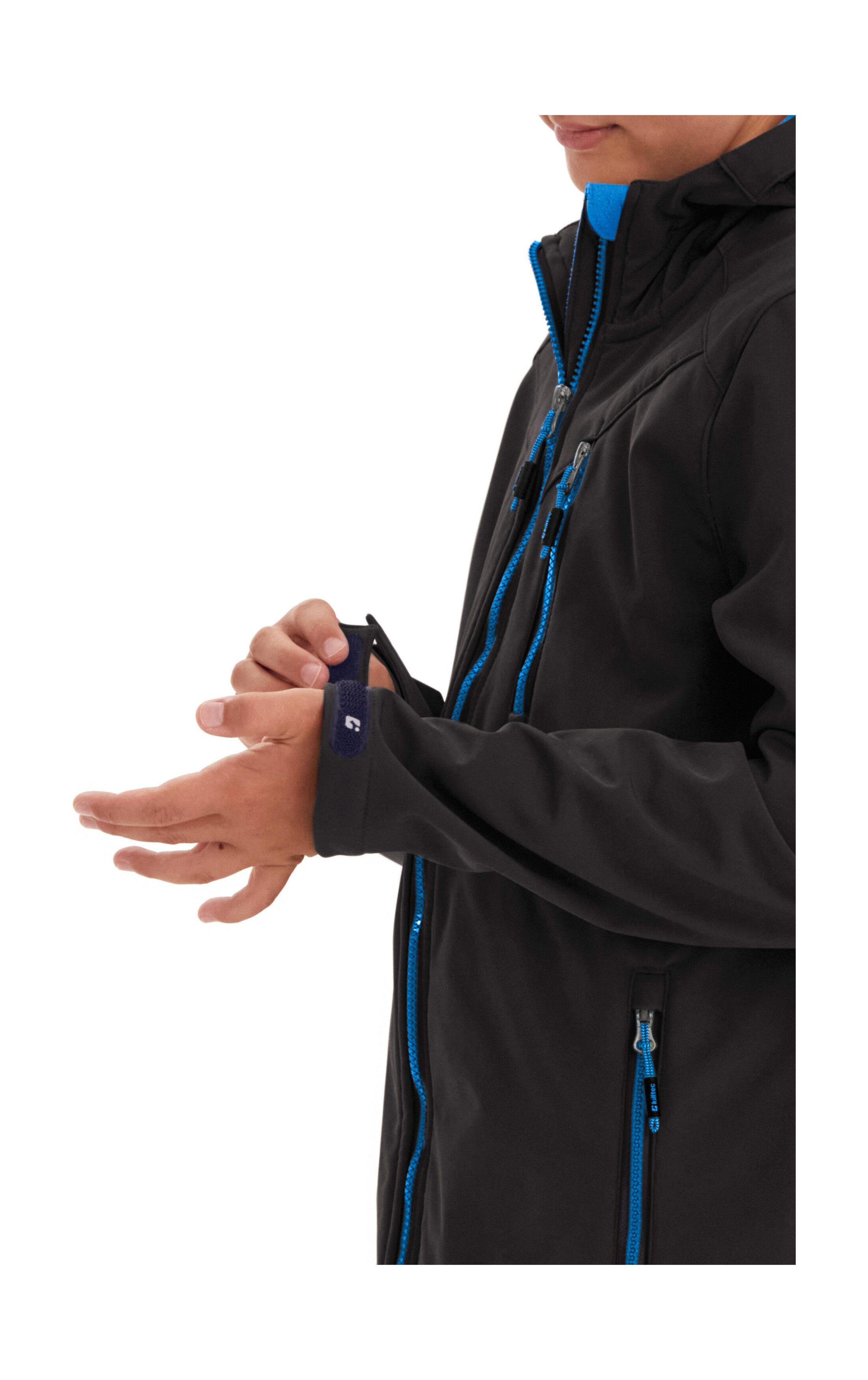 Killtec Softshell-jack Boys softshell-jack Waterafstotende softshelljack met capuchon, fleece en PFAs-vrij
