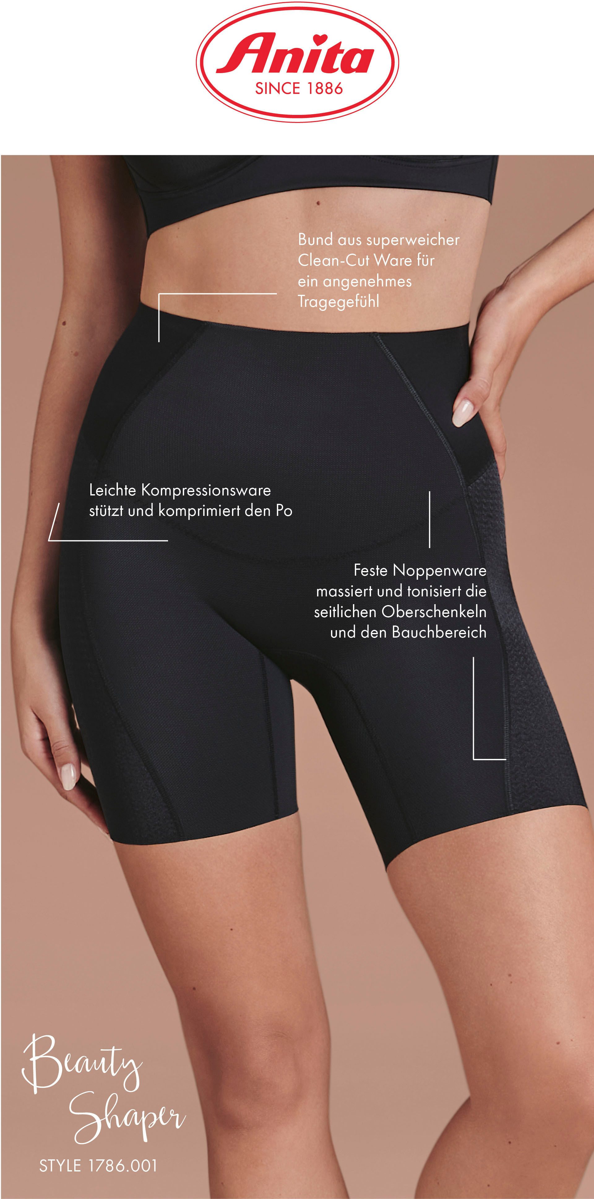 Anita Comfort Shapingbroek Beauty Shaper Corrigerende slip clean cut, lang zonder naden, clean cut, geïntegreerde buiksteun, nopjesstof