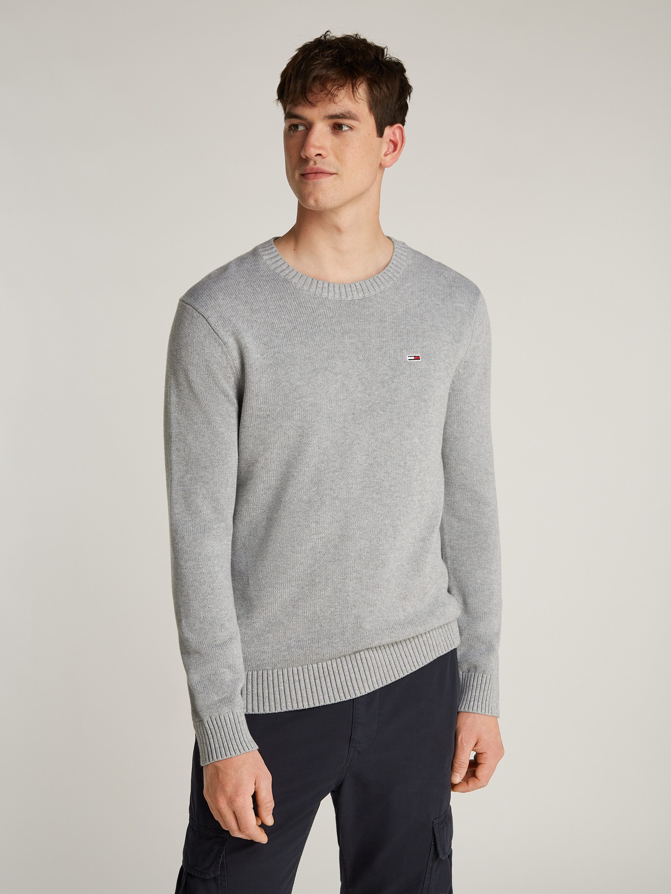 TOMMY JEANS Gebreide trui TJM SLIM ESSNTLS C-NECK SWEATER