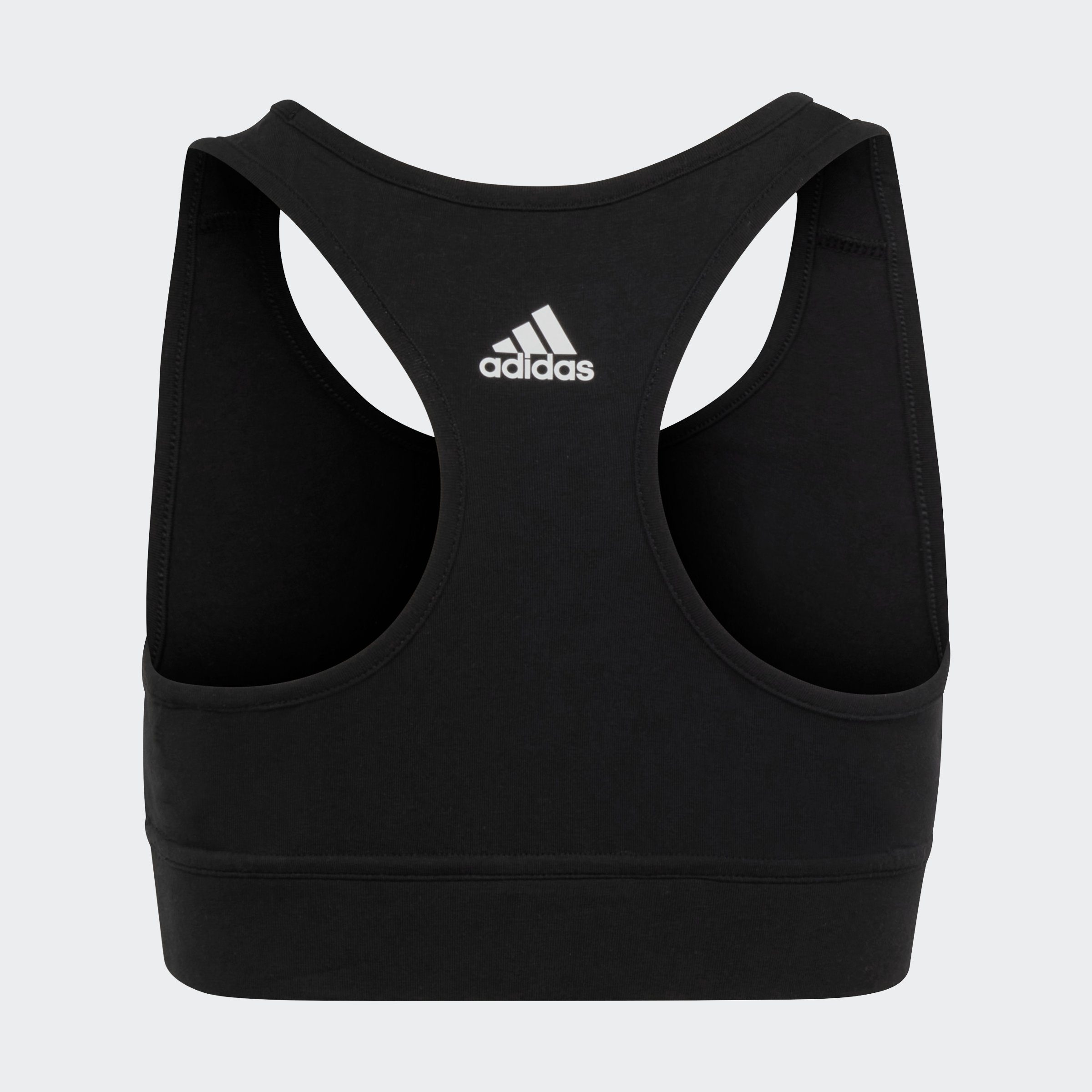 adidas sportswear sport-bh essentials linear logo cotton bustier (1-delig) zwart