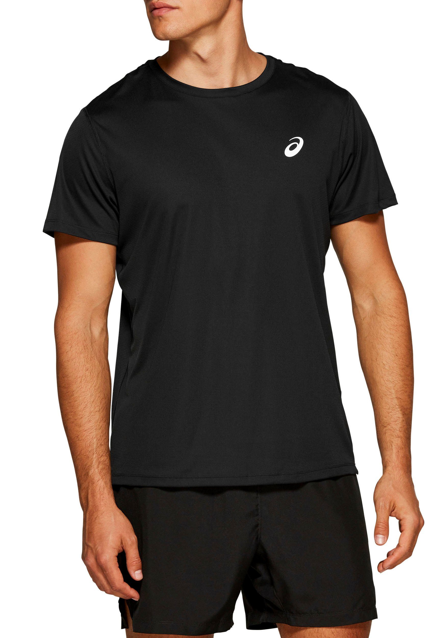 asics runningshirt core short sleeve top zwart