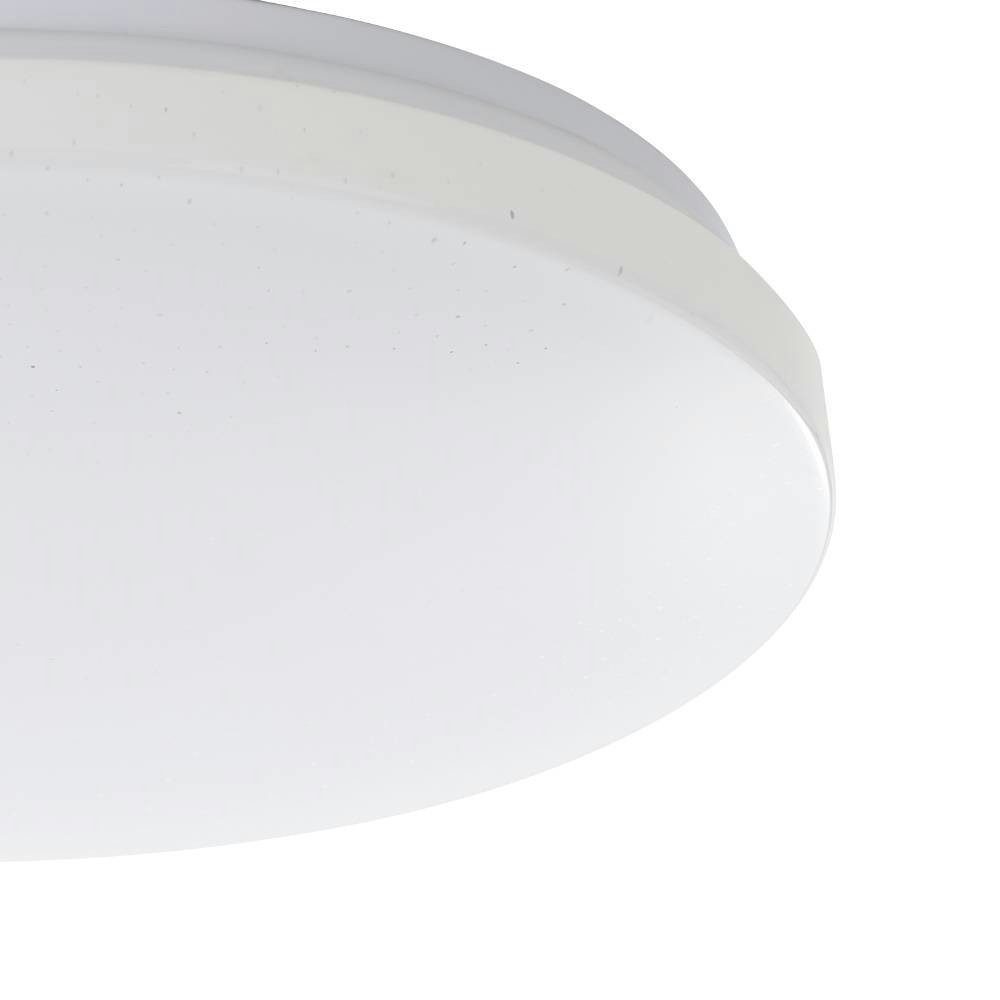 EGLO Plafondlamp FRANIA-S plafondlamp, wit, kristalleffect, lage opbouwhoogte, 1x18W (1 stuk)