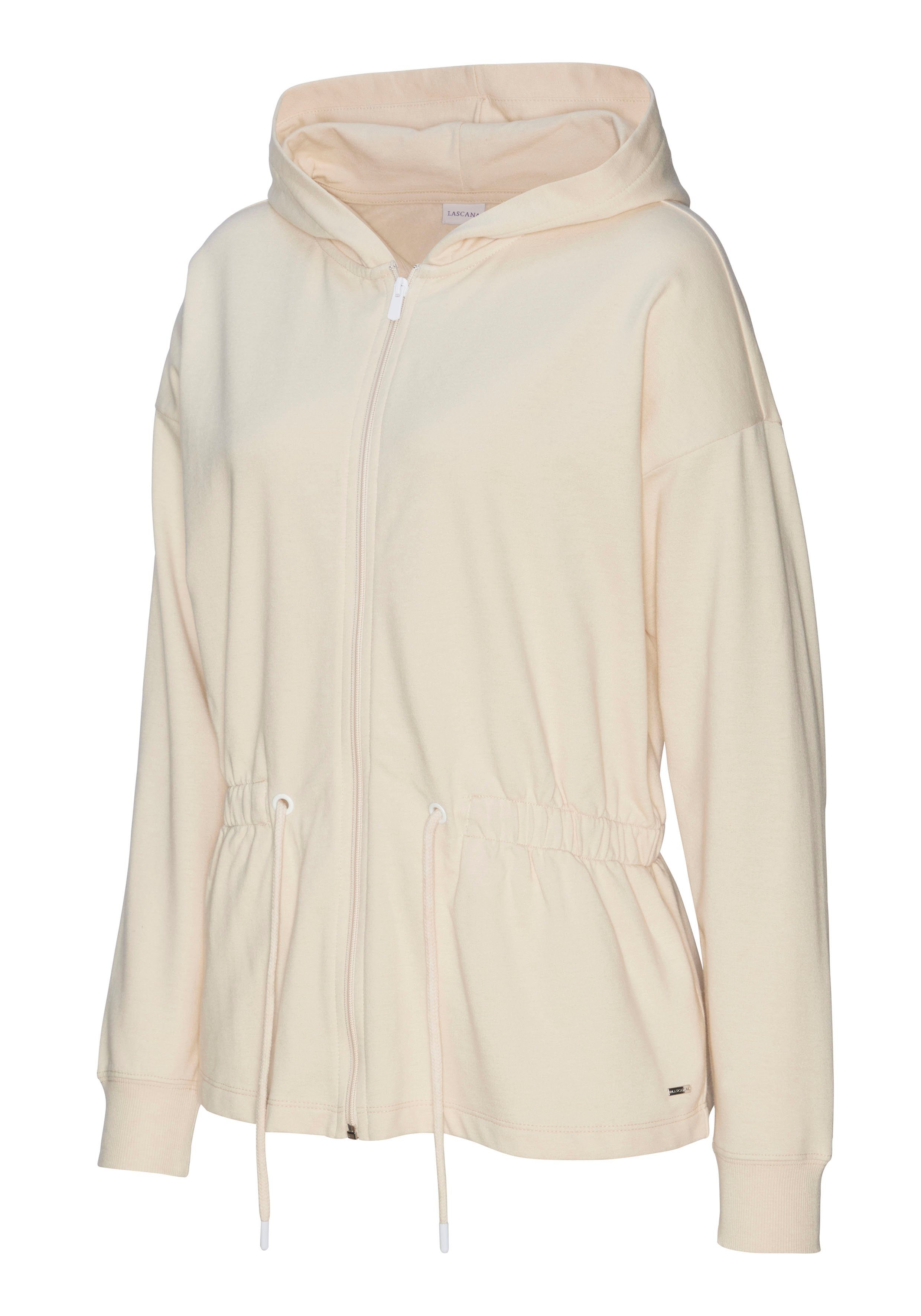Lascana Sweatvest met tunnelkoord in de taille, loungewear, loungepak