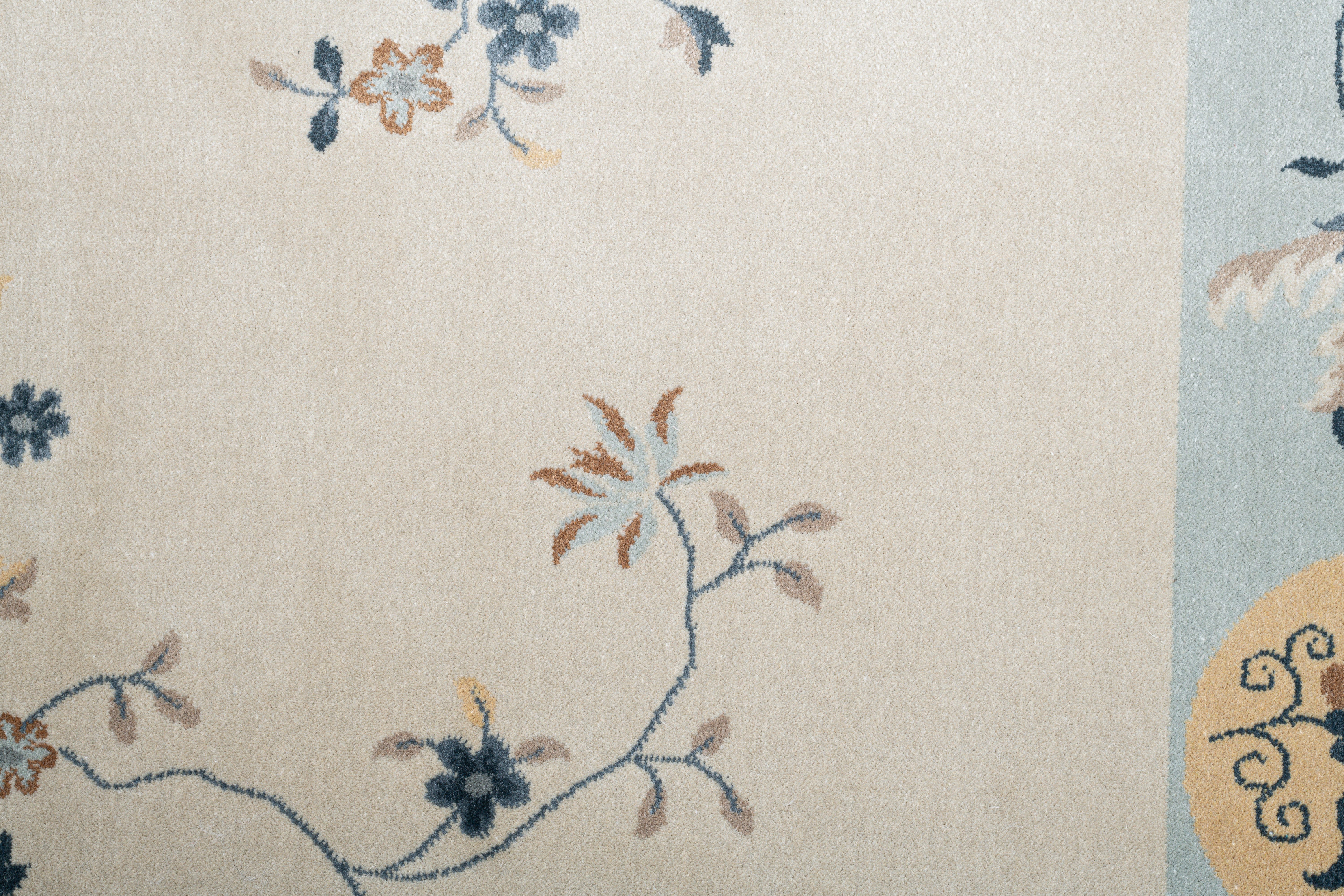 Gino Falcone Vloerkleed Cherina GF-130 zacht bloemen ontwerp, met bies, lichte glans, 100% viscose