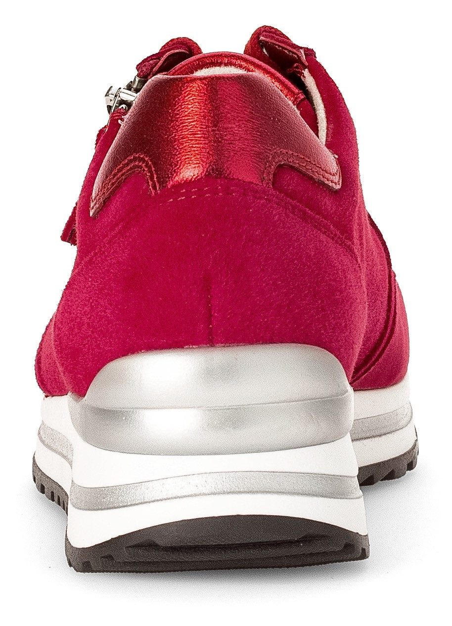 Gabor Sneakers met sleehak Turijn , vrijetijdsschoen, lage schoen, veterschoen, met verwisselbaar voetbed, h-breedte