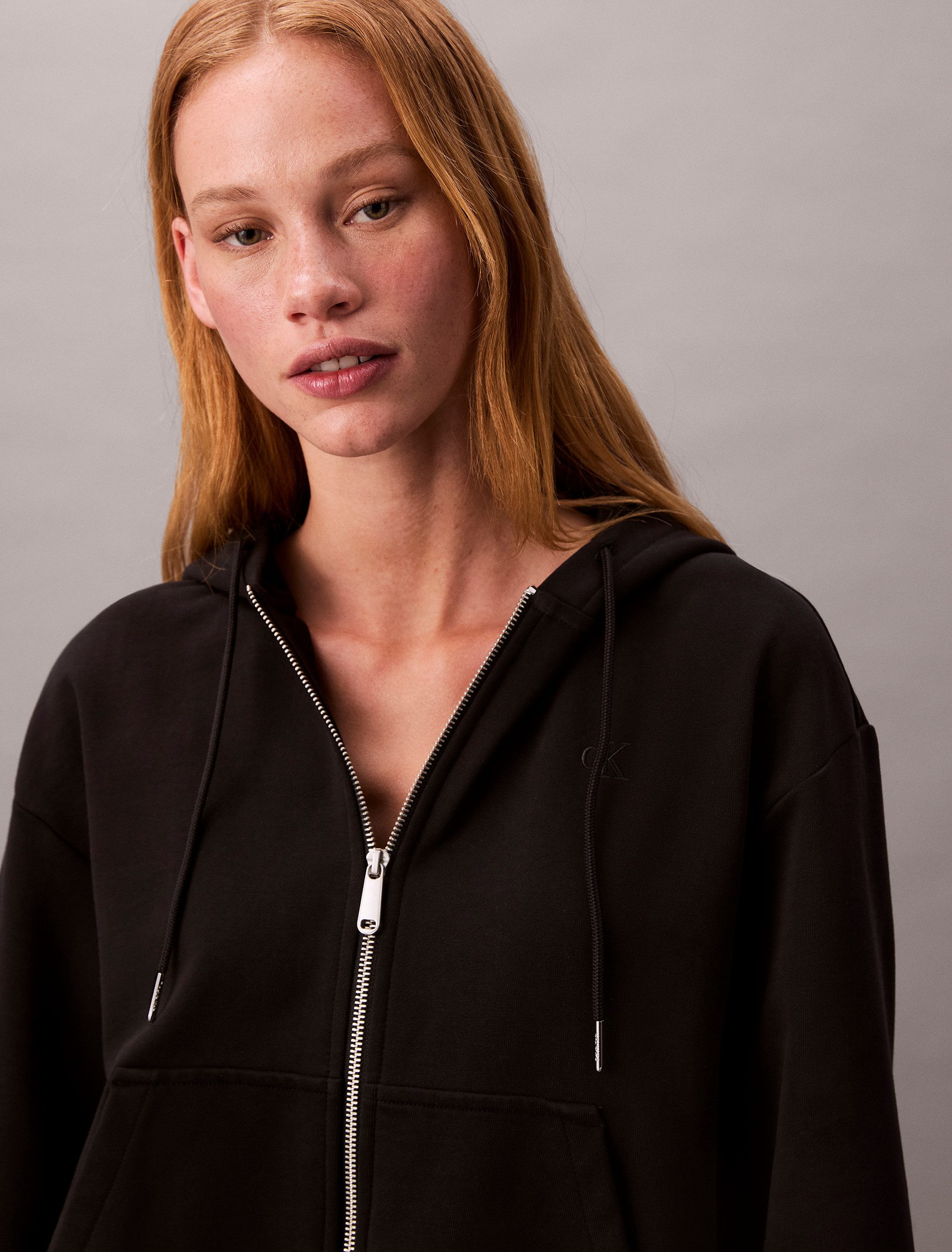 Calvin Klein Hoodie ARCHIVE LOGO FRENCH TERRY FZ HOO