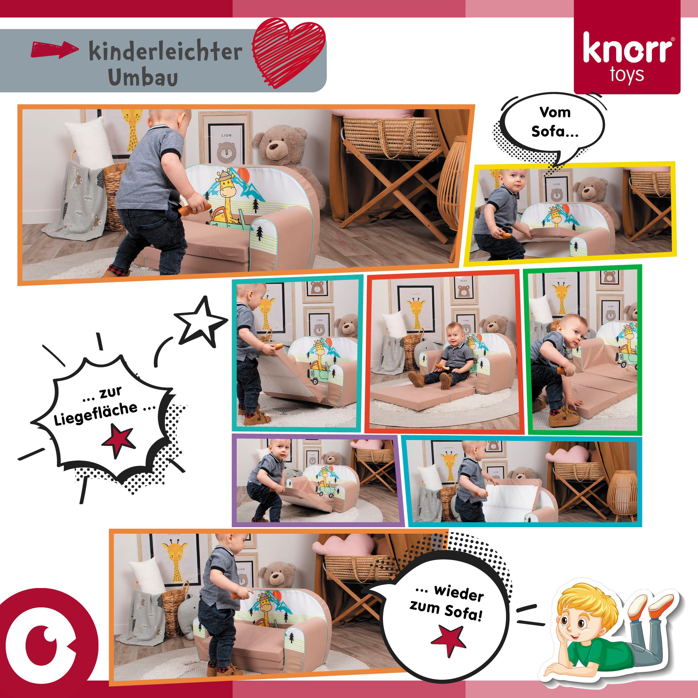 Knorrtoys® Bank Pretty bear voor kinderen, made in europe