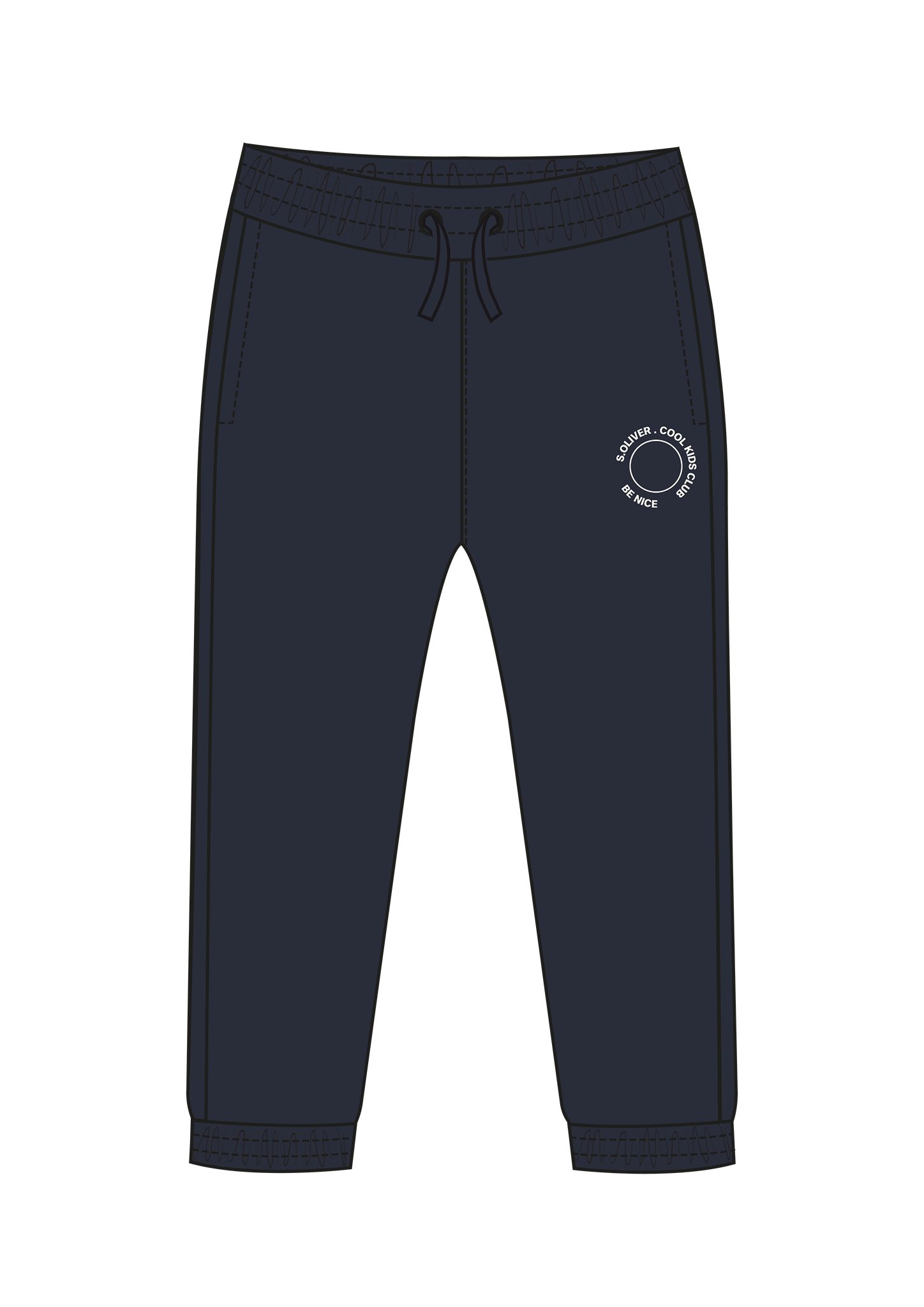 s.Oliver RED LABEL Junior Joggingbroek met elastische band en rijgkoord