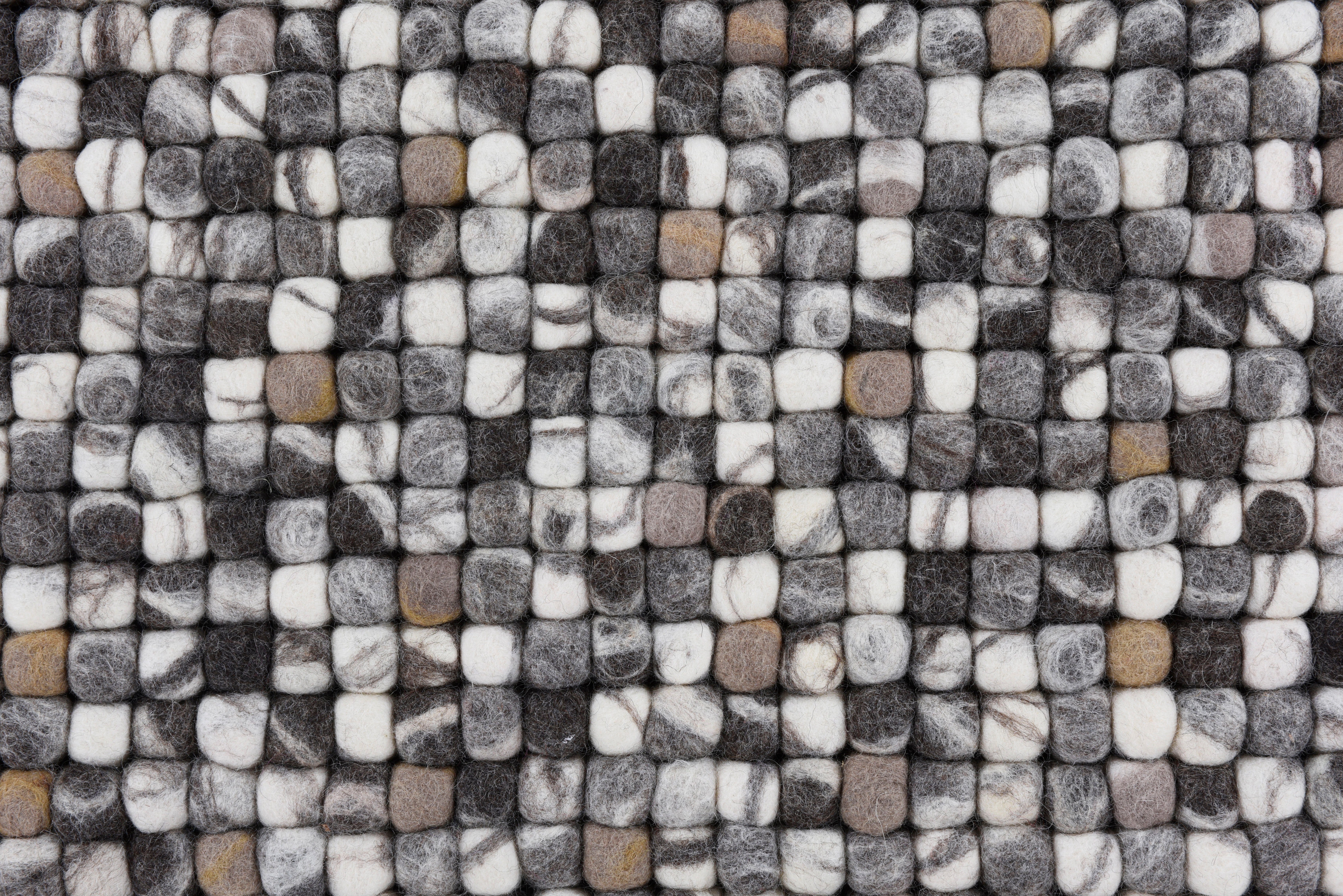 THEKO Wollen kleed Felty 2.2 Viltbolletjes-vloerkleed, zuivere wol, met de hand gemaakt