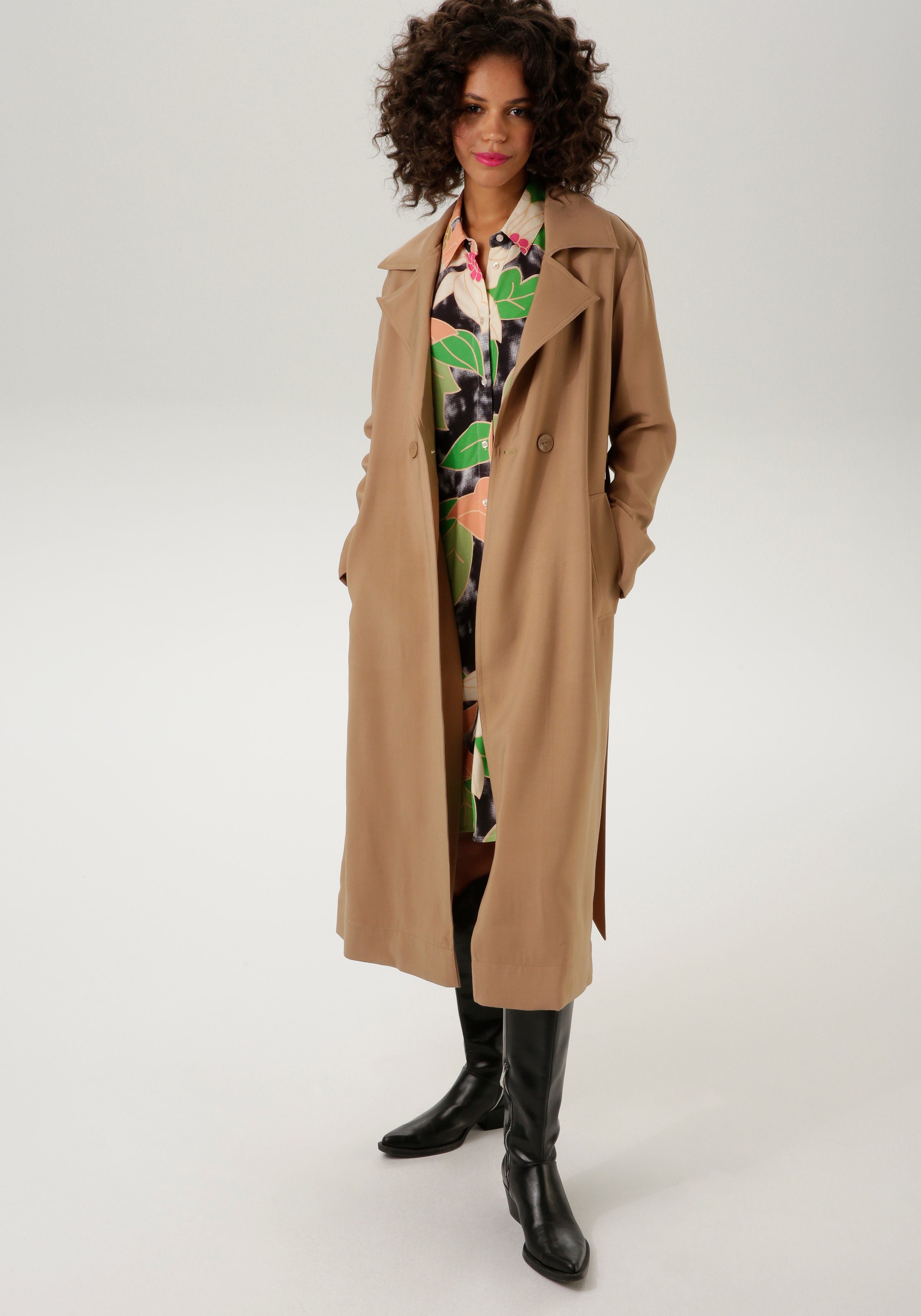 Aniston CASUAL Trenchcoat met reverskraag nieuwe collectie