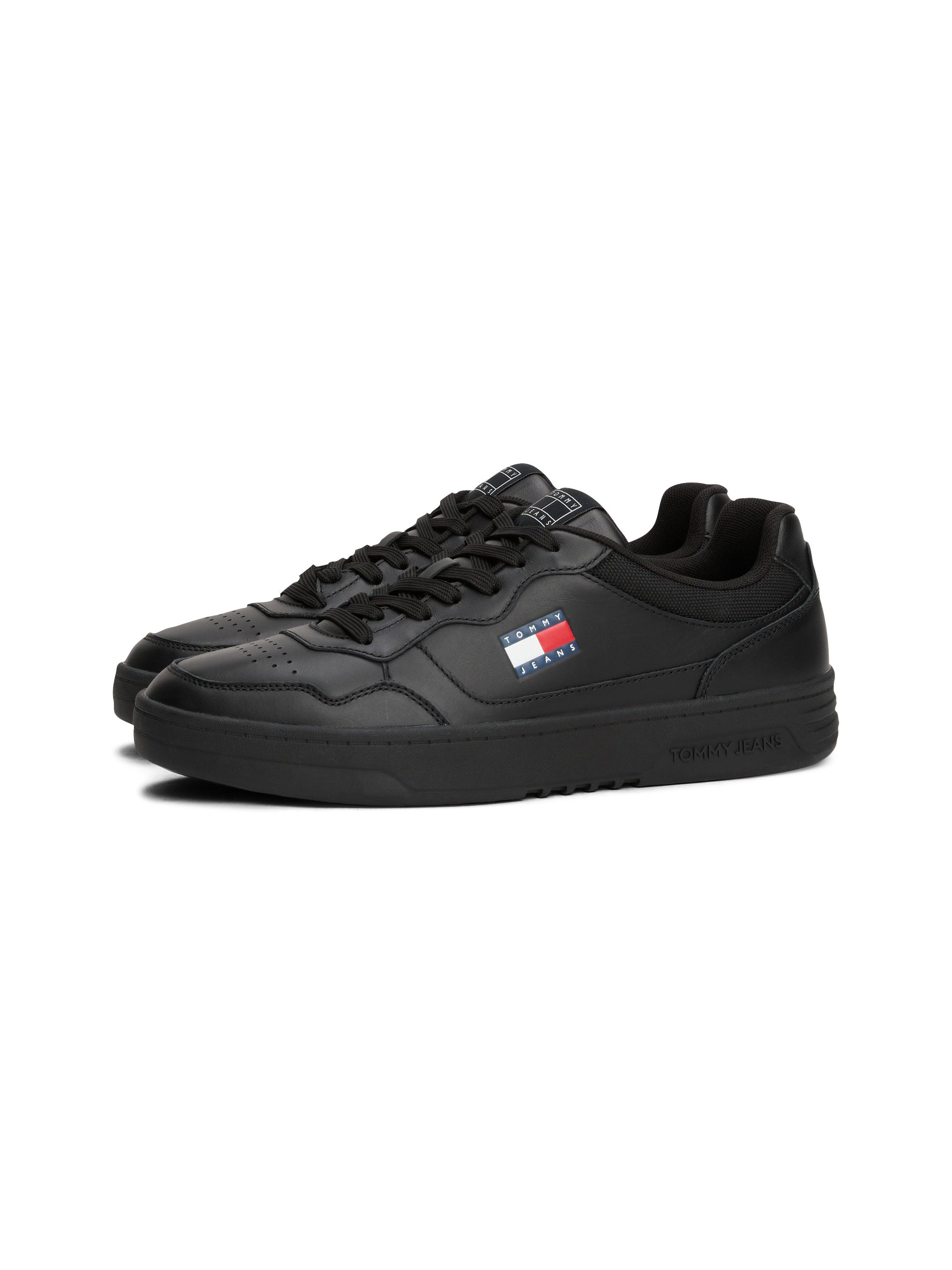 TOMMY JEANS Sneakers (NEW) TJM CUPSOLE LEATHER ESS , vrijetijdsschoen, lage schoen, veterschoen in basket-look