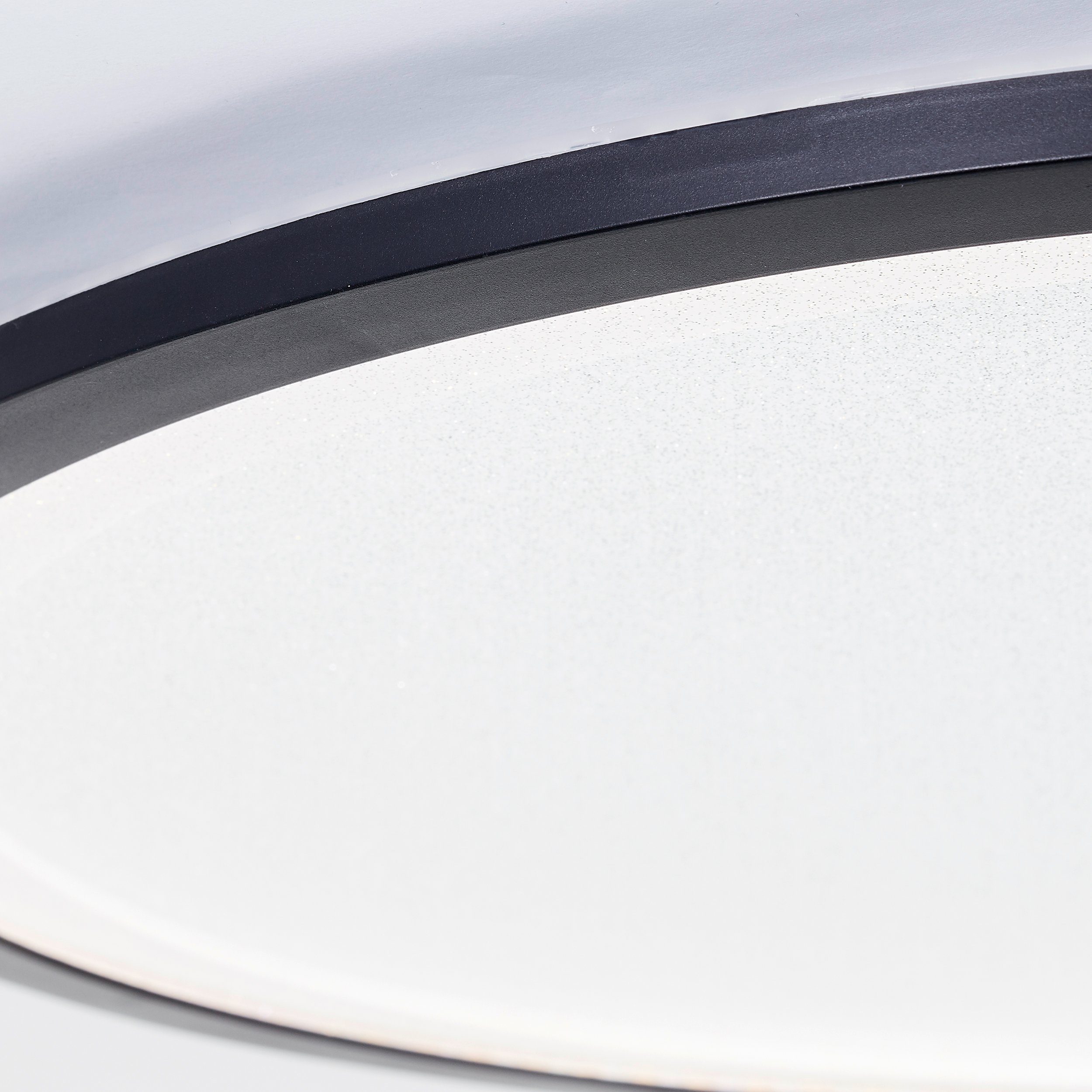 Brilliant Leuchten Led-plafondlamp Mosako LED paneel, D 50 cm, digitaal RGB-backlight, 4200 lm, dimbaar, CCT (1 stuk)