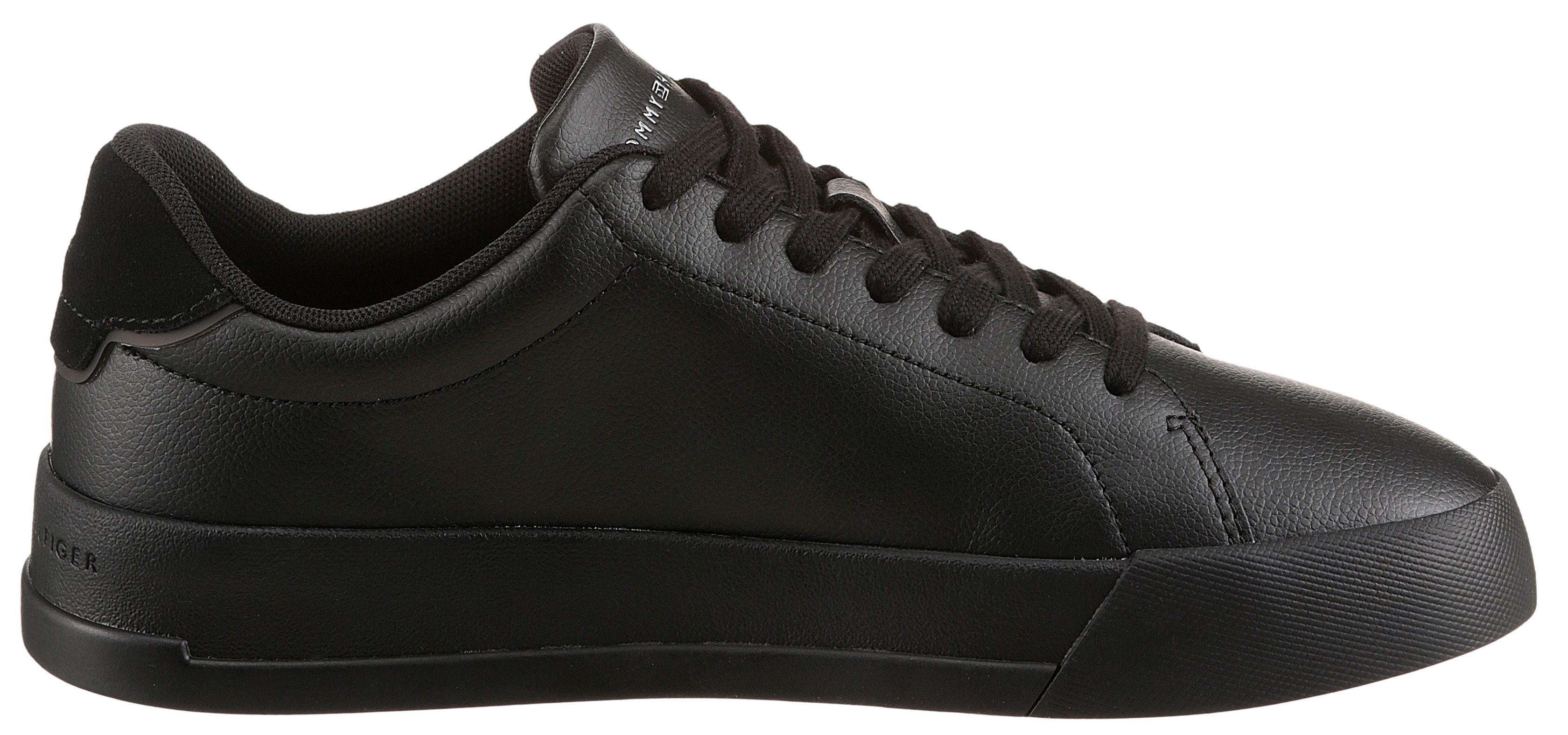 Tommy Hilfiger Sneakers TH COURT LTH DETAIL ESS , vrijetijdsschoen, lage schoen, veterschoen met zijlijk logo-opdruk