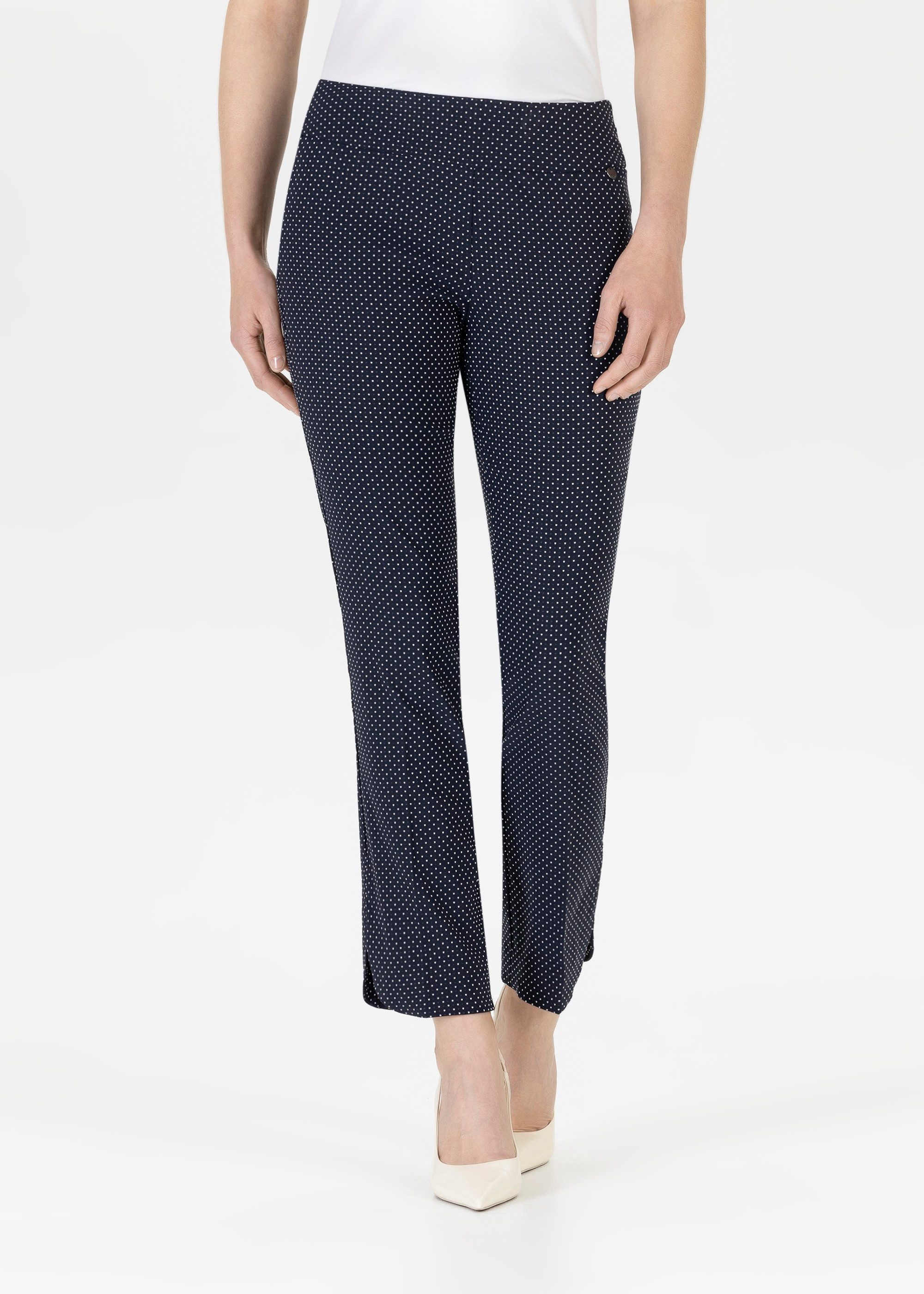 Stehmann Legging in stippenpatroon dames broeken maat 42 blauw