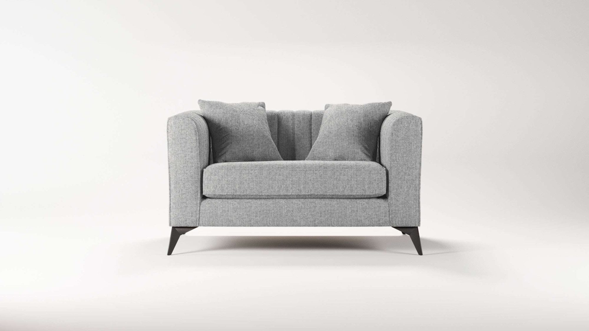 Places of Style Loveseat MATTHEW loungestoel, afmetingen B/D/H: 130/86/74 cm incl. sierkussen, fijne stiksels in de rug, belastbaar tot 200kg