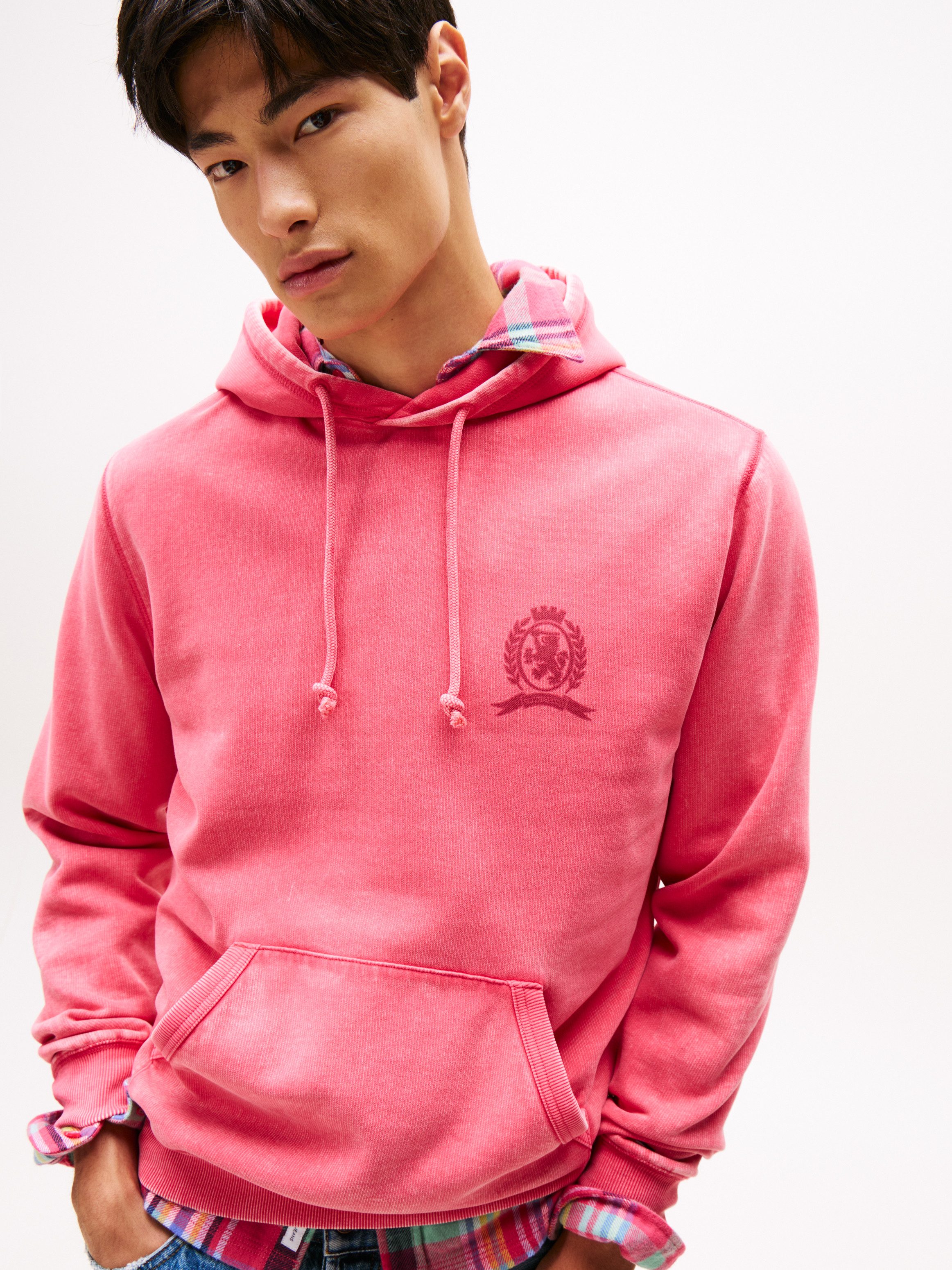TOMMY JEANS Hoodie TJM WASHED CREST PLAY