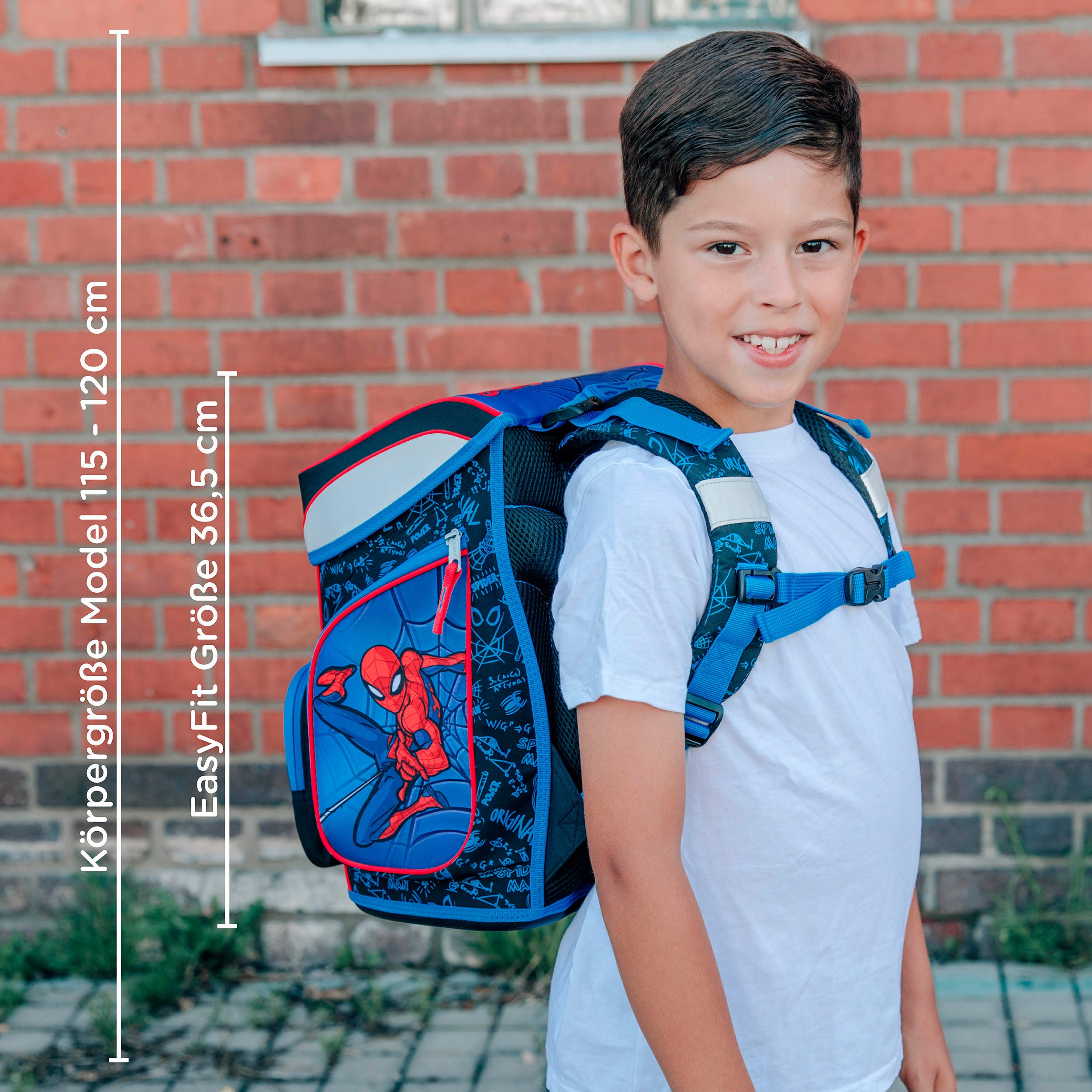 Scooli Schooltas EasyFit, Spider-Man (set, 5-delig)
