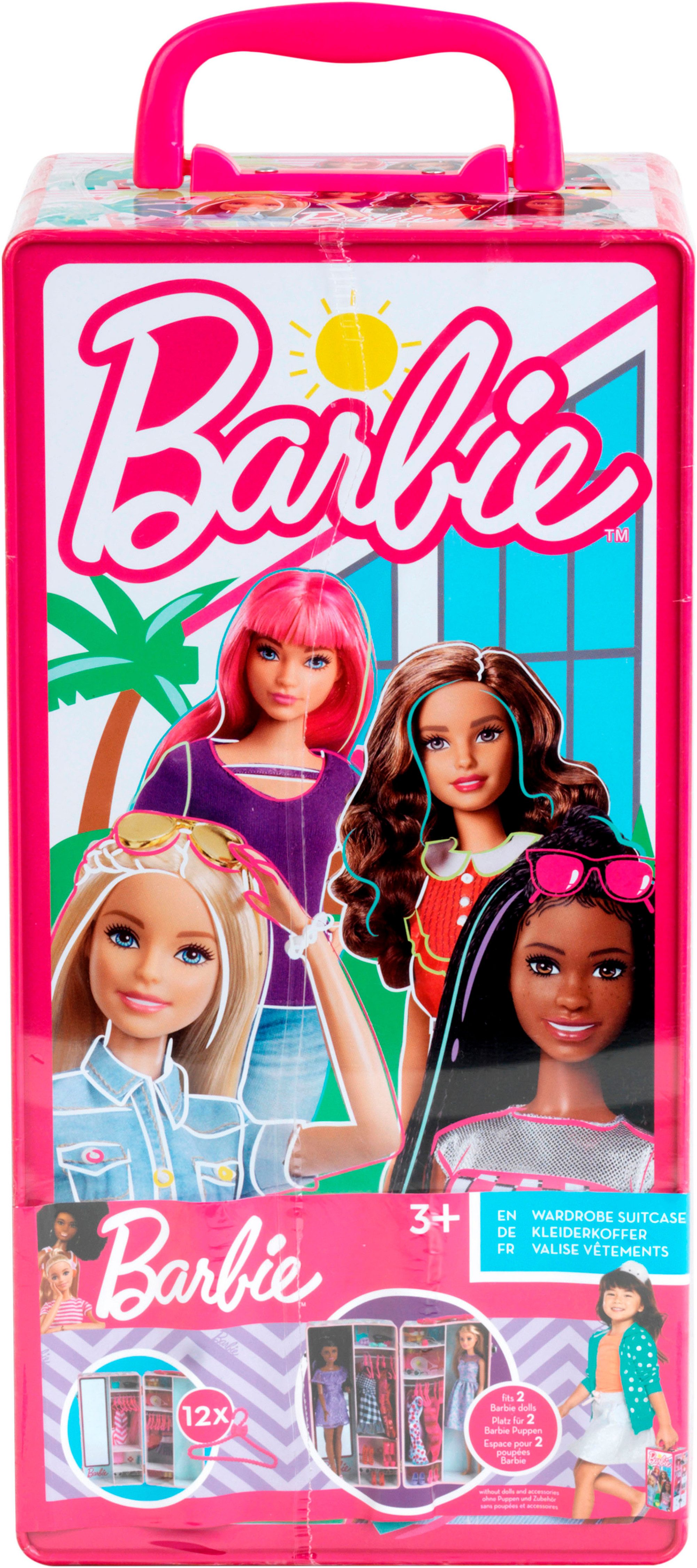 Klein Poppenkledingkast Barbie kastkoffer