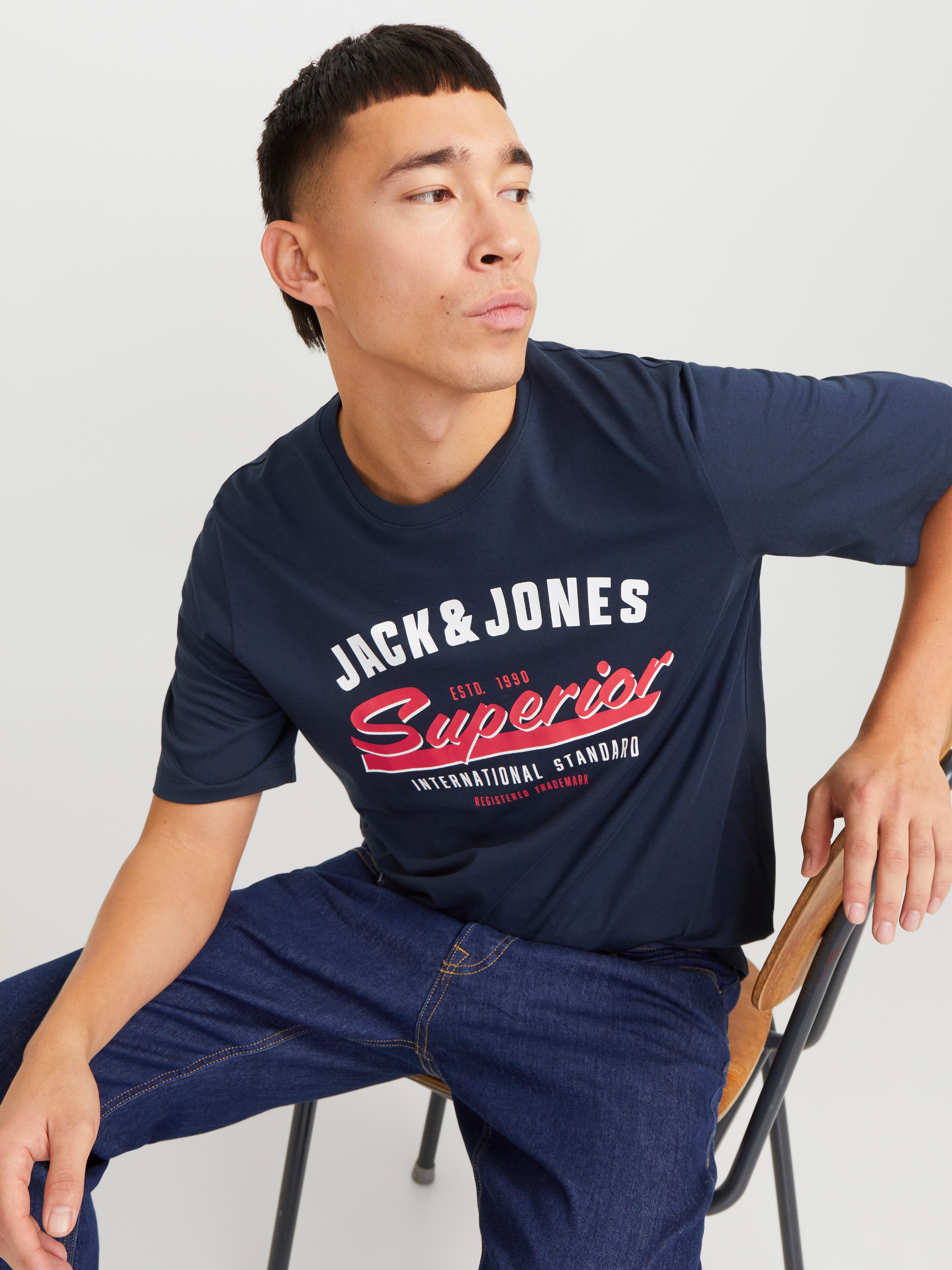 Jack & Jones Shirt met ronde hals JJELOGO TEE SS O-NECK 2 COL SS25 SN