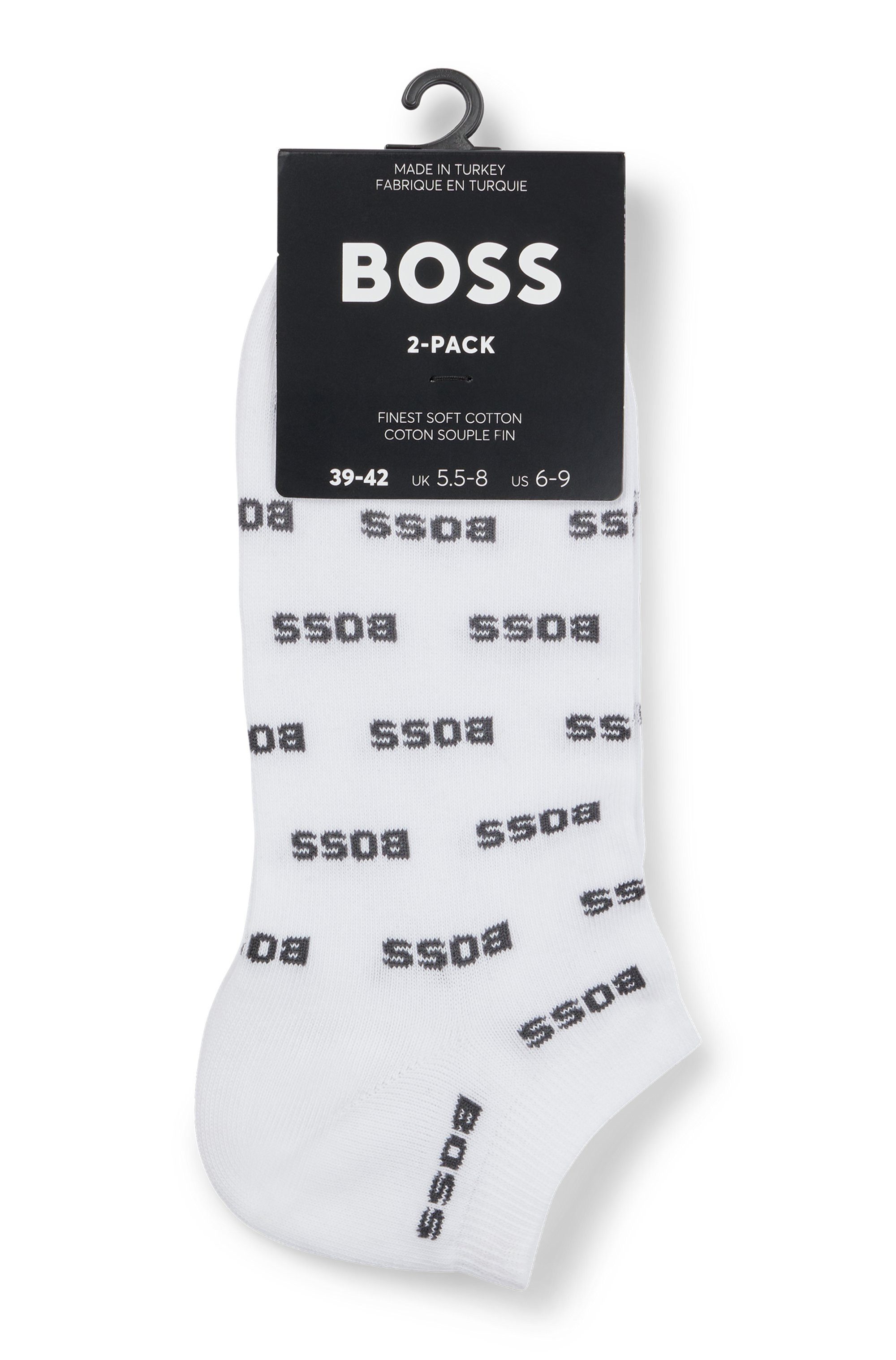 BOSS Vrijetijdssokken 2P AS Allover CC met logoborduursels (set, 2 stuks)