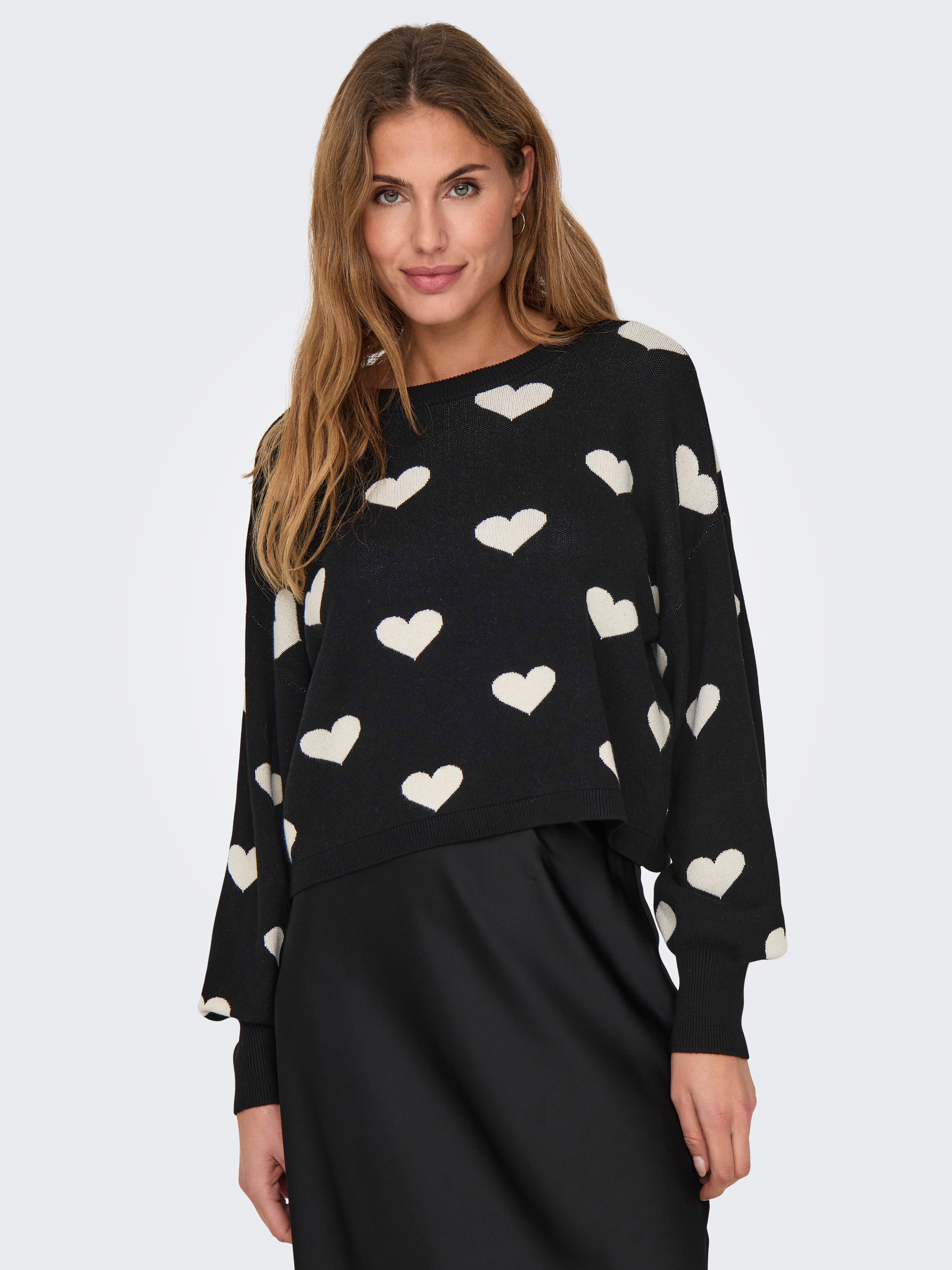 Only Gebreide trui ONLMONTANA LS JQ O-NECK CC KNT