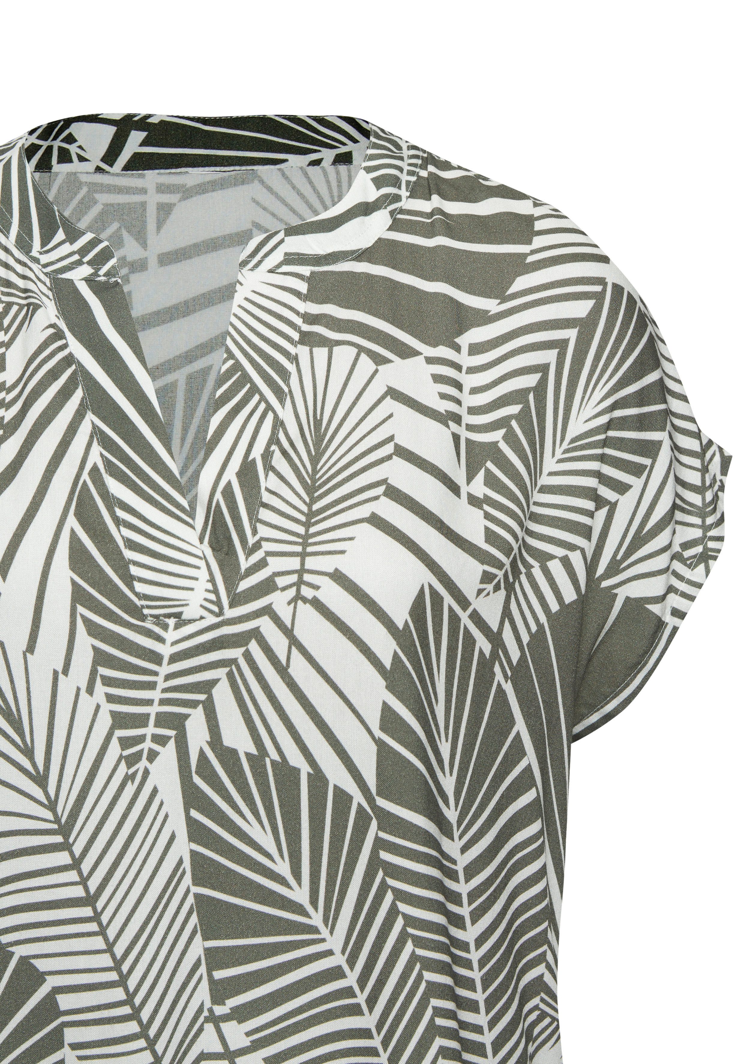 s.Oliver RED LABEL Beachwear Blousejurk met bladdessin