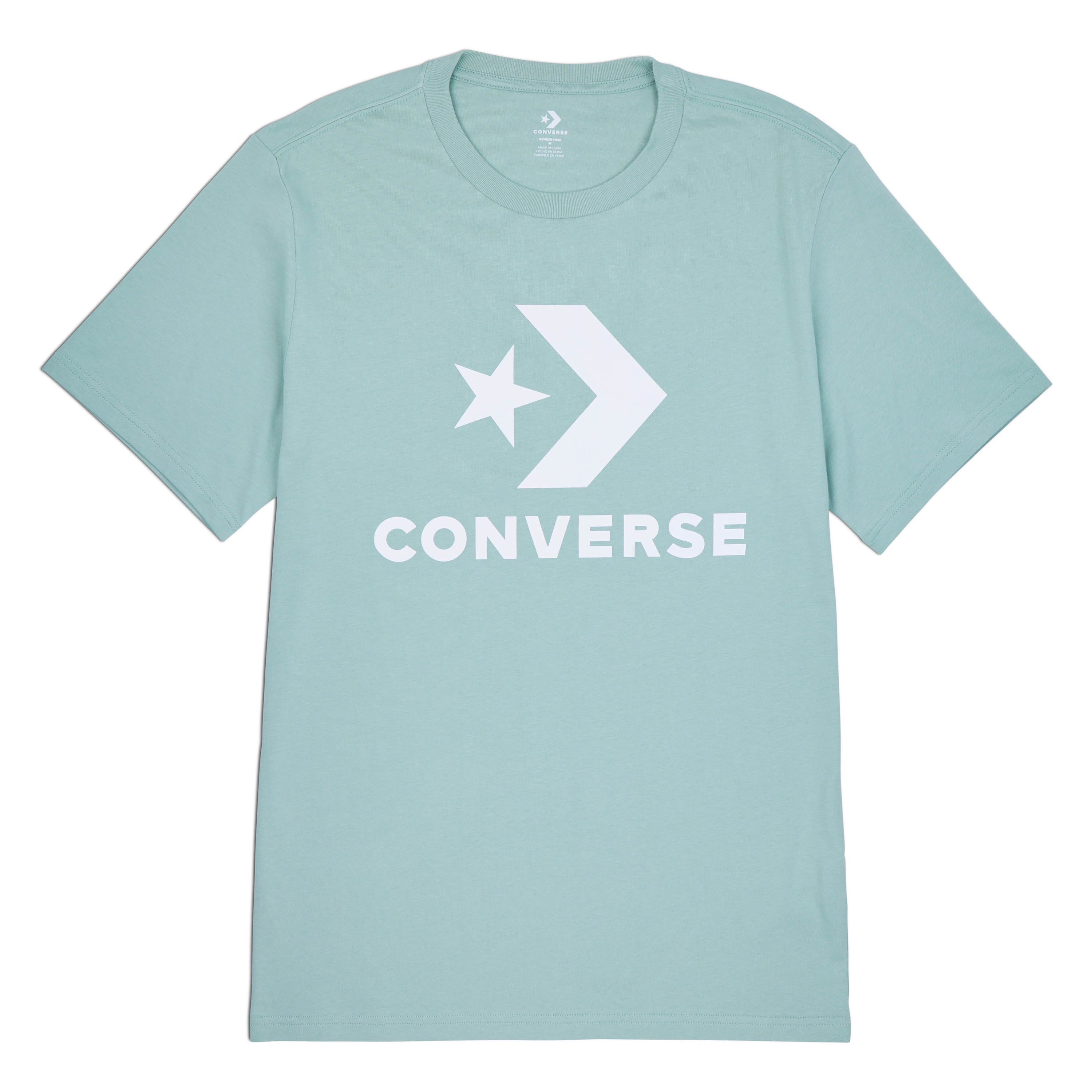 Converse T-shirt Unisex GO-TO STAR CHEVRON LOGO STANDARD-FIT (1-delig) unisex t-shirts maat M groen