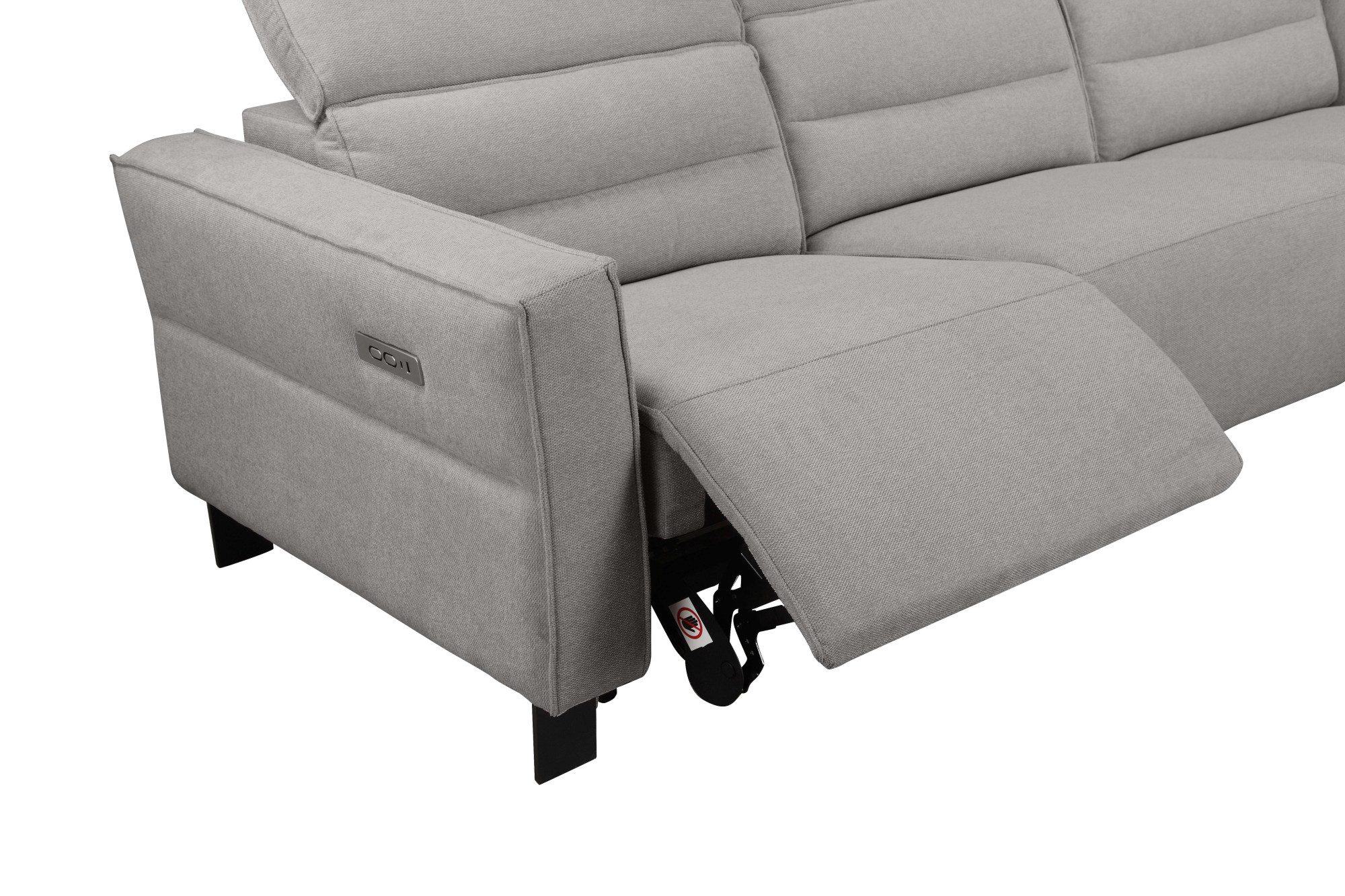 Places of Style Hoekbank Carpari, L-vorm, 263 cm, handmatige of elektrische relaxfunctie