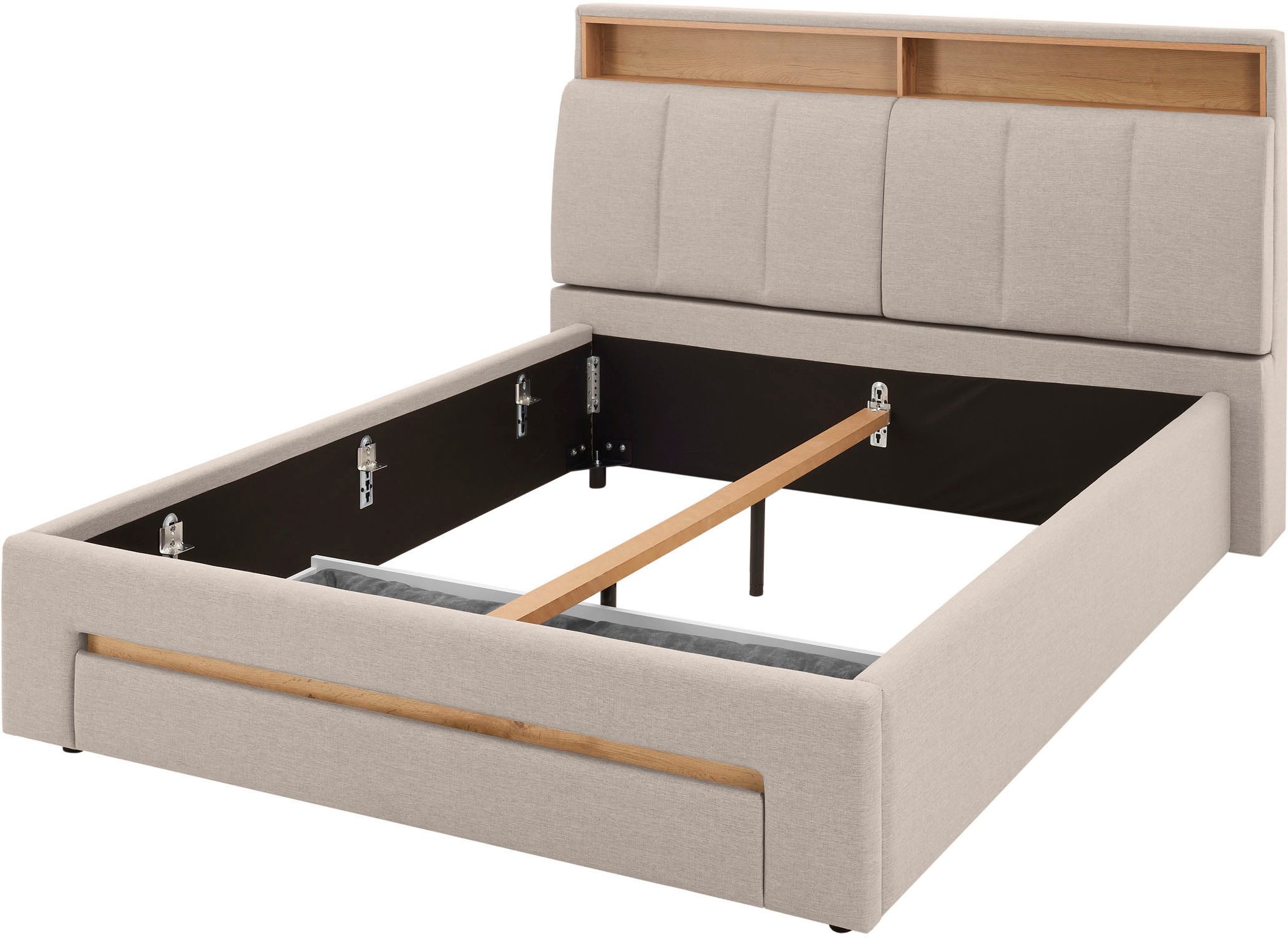 INOSIGN Gestoffeerd bed CiTY/GiRON,, gepolsterd opbergbed, met LED-verlichting Bedkisten met hondenbed of als opbergruimte, opklapbare hoofdeinden