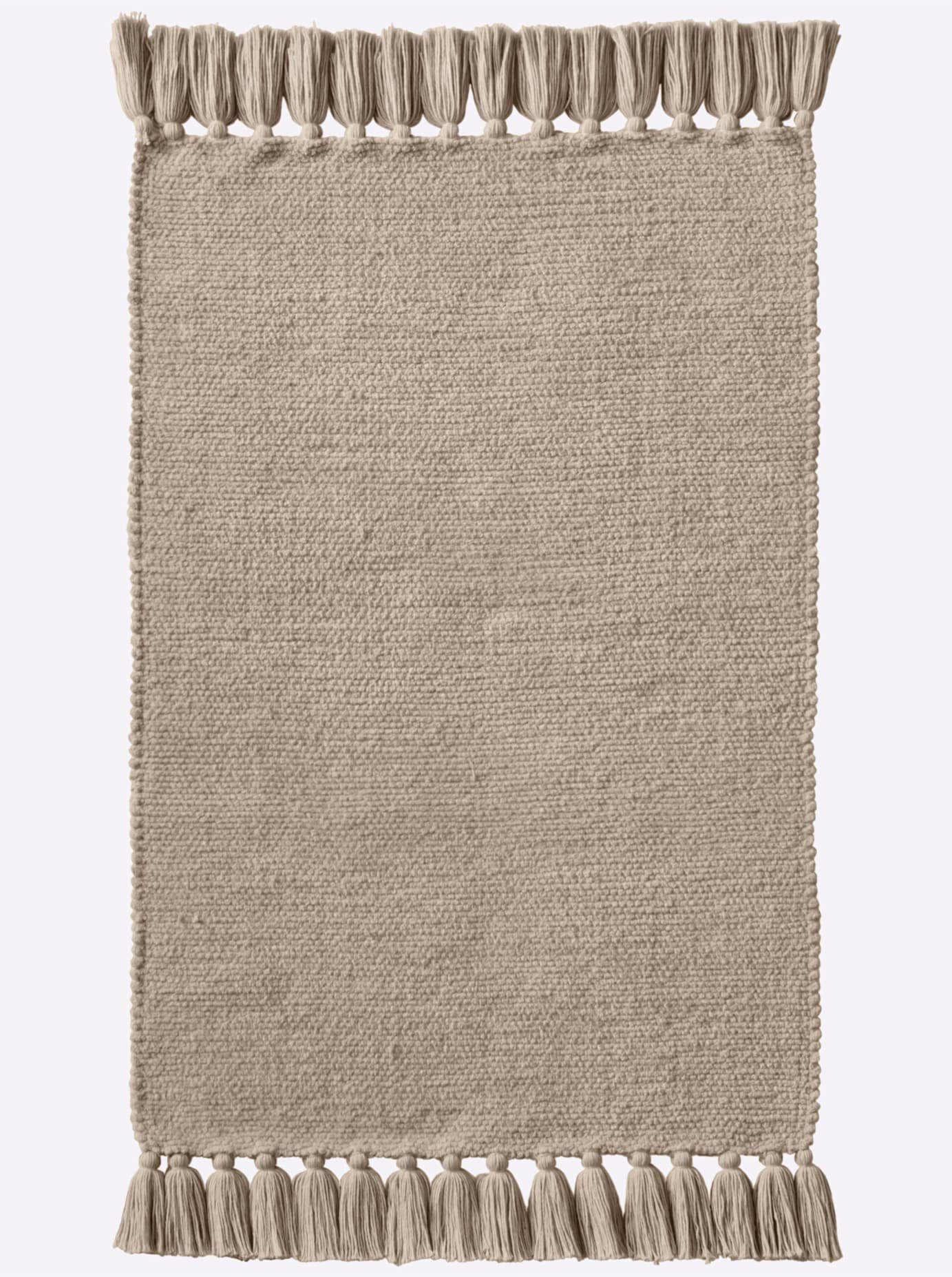 heine home Vloerkleed moderne vloerkleden maat 70 cm x 140+330 cm x 3 mm beige