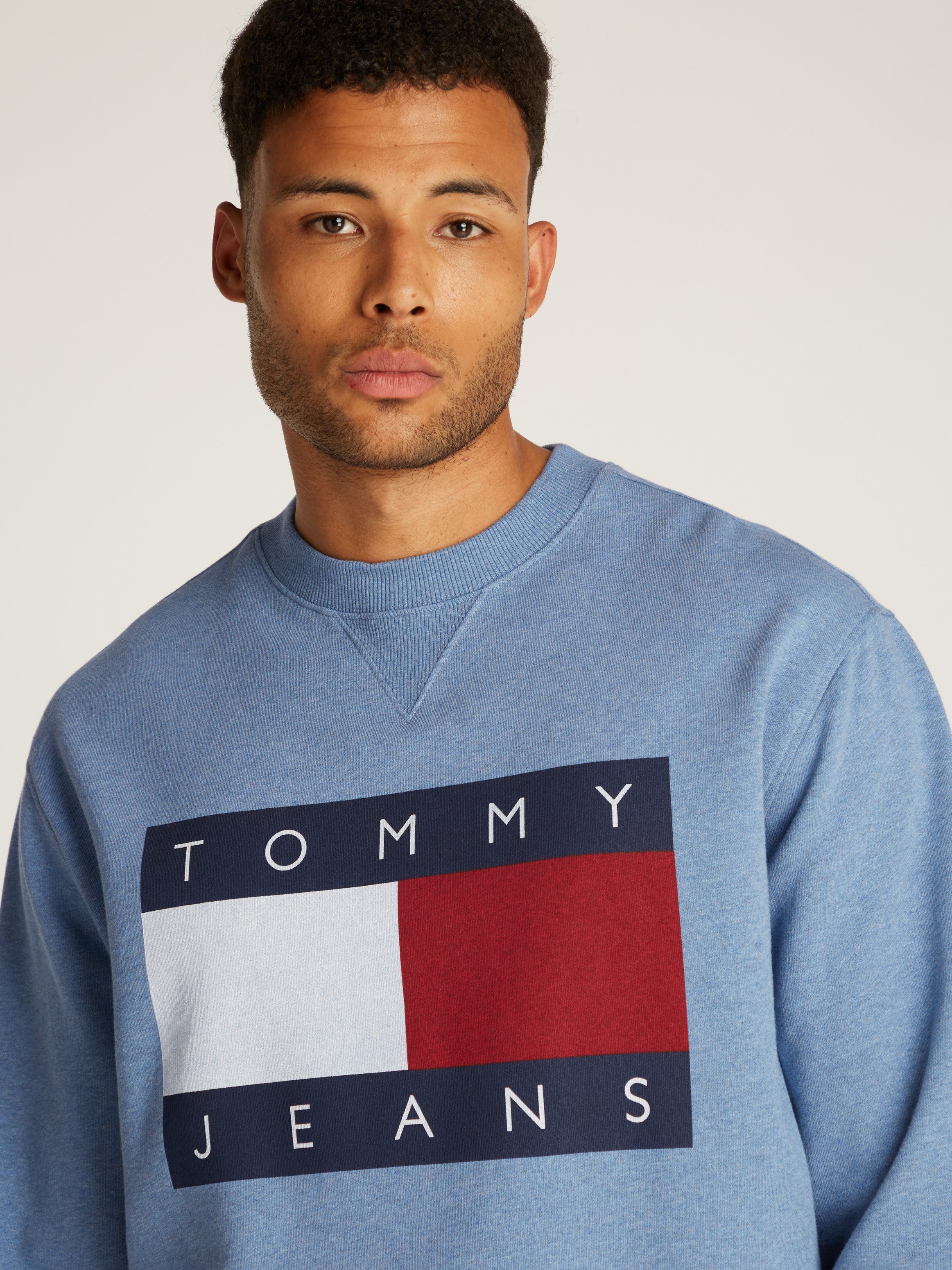 TOMMY JEANS Sweatshirt TJM MELANGE FLAG CREW