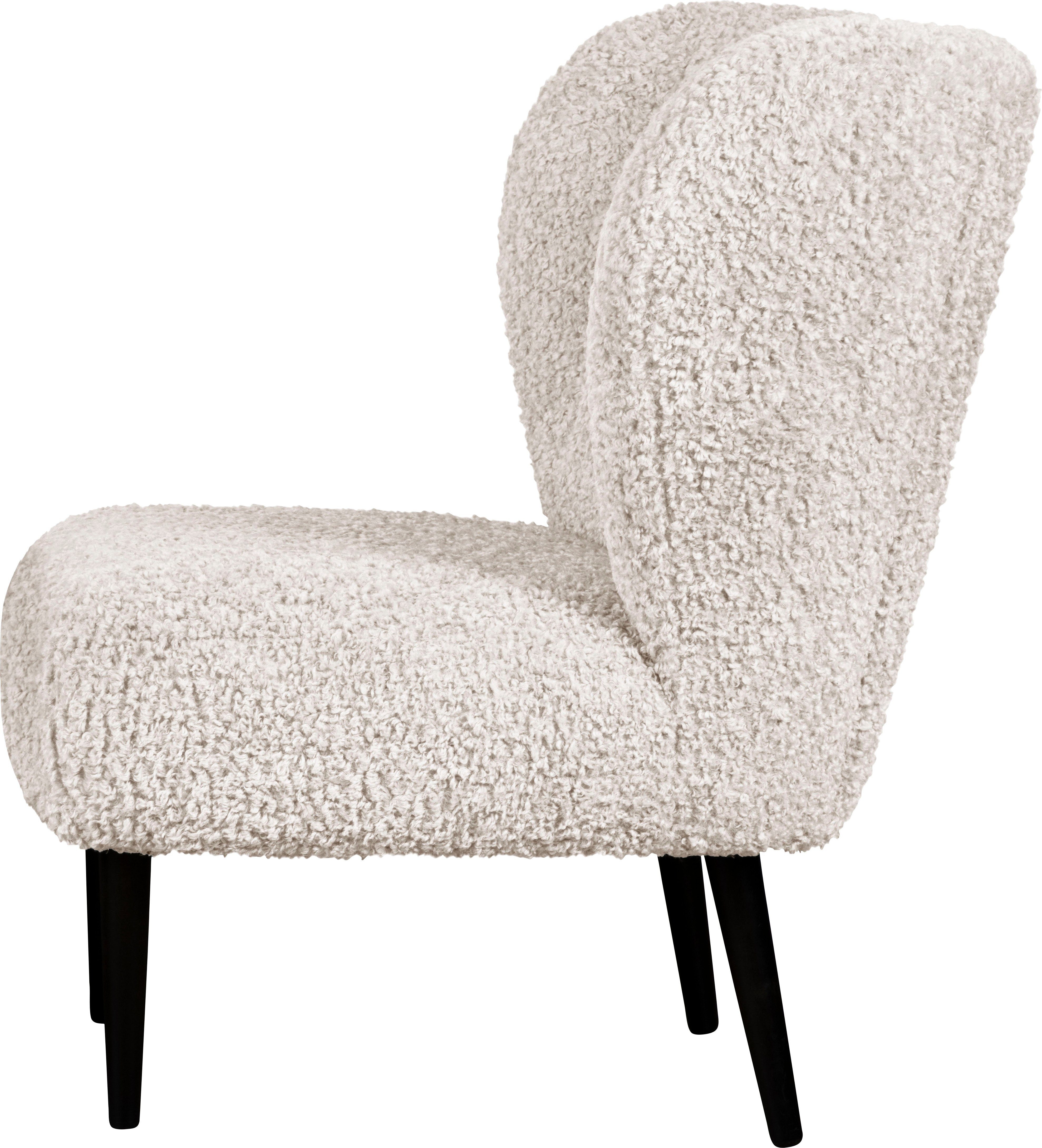 LeGer Home by Lena Gercke Fauteuil Dinah Knoopdetails op de achterkant, naar keuze met of zonder poef/voetenbank