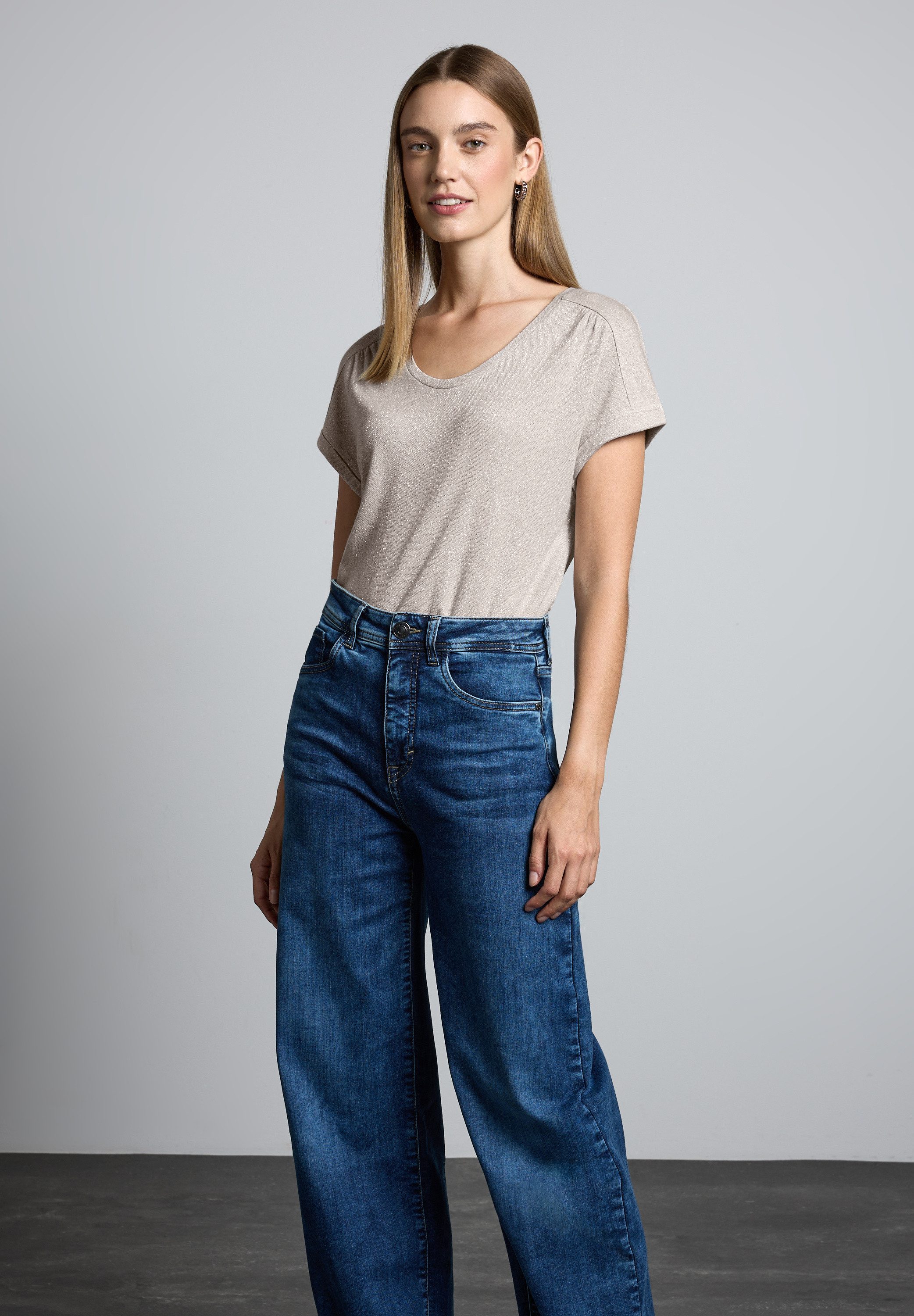 STREET ONE Shirttop in glans-look