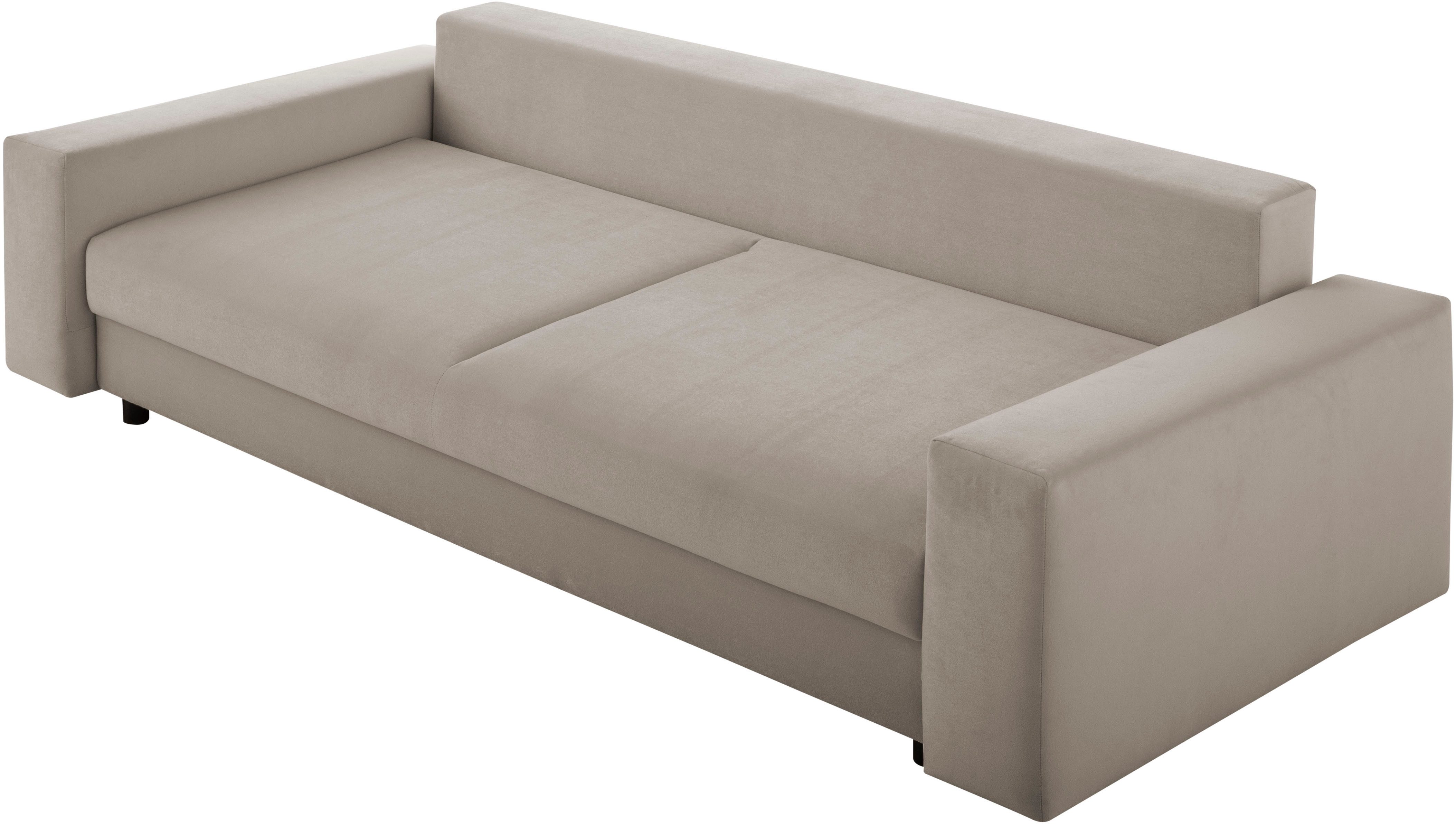 LeGer Home by Lena Gercke Slaapbank Imoga, kussen met slaapfunctie, 3-zits bank, bank met bedlade in moderne kleuren en stoffen, bedfunctie, ligoppervlak: 200x150 cm