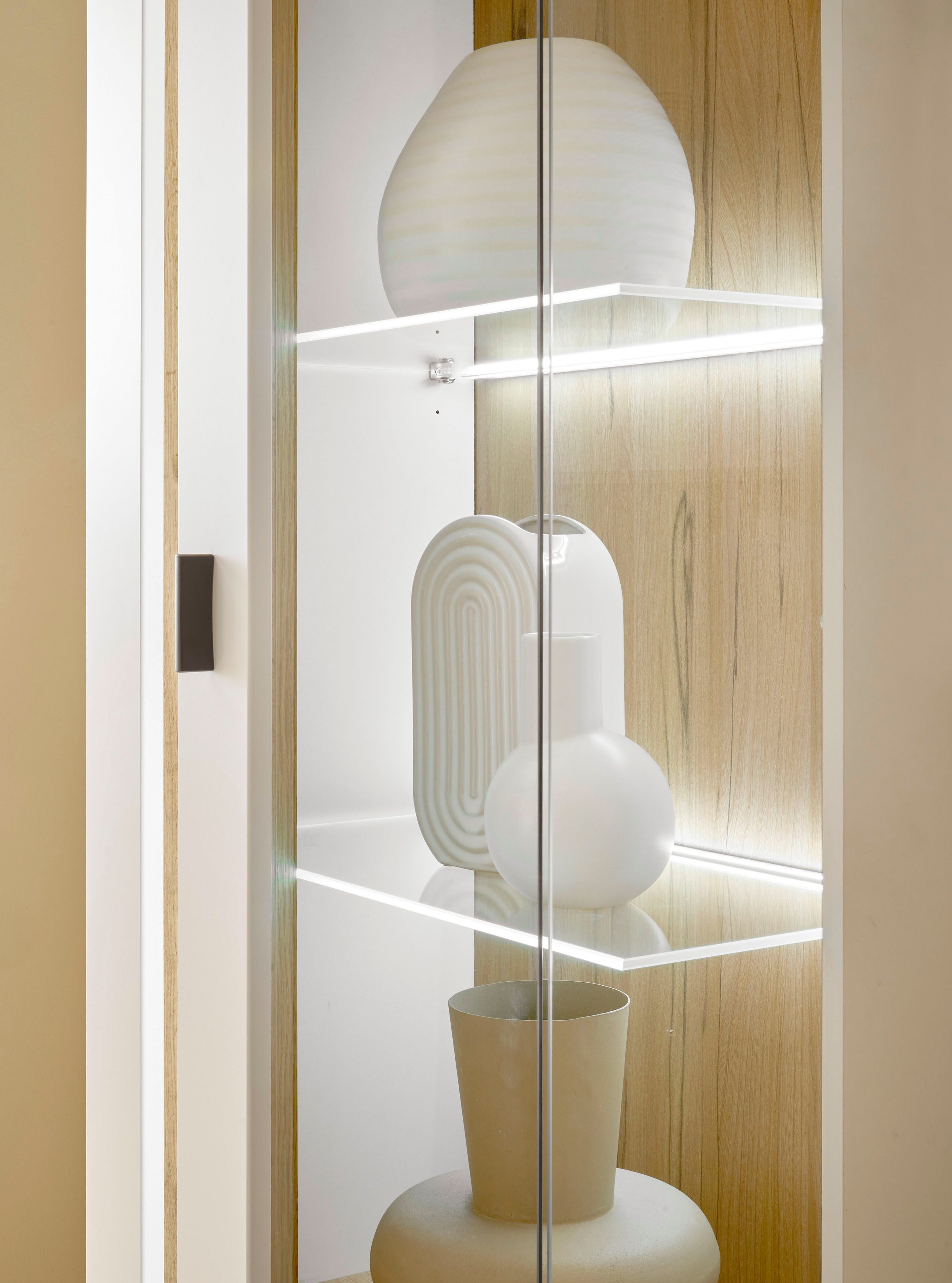 INOSIGN Wandmeubel Long Island in moderne trendkleur, inclusief verticale verlichting, breedte 330 cm (set, 4-delig)