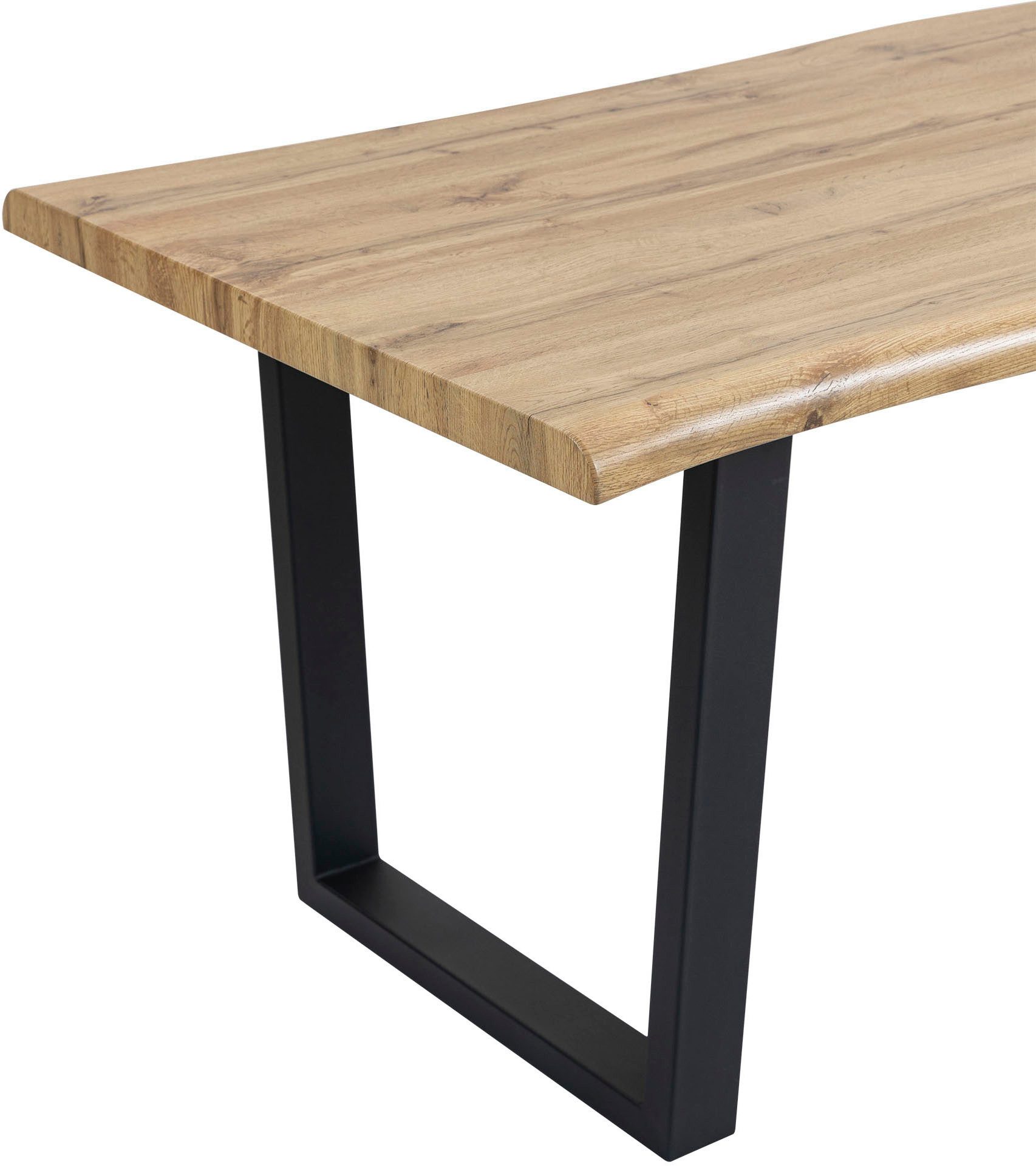 Duo Collection Tafel met hout Tafel Thea Massief beugelonderstel van metaal, draagvermogen tot 100 kg