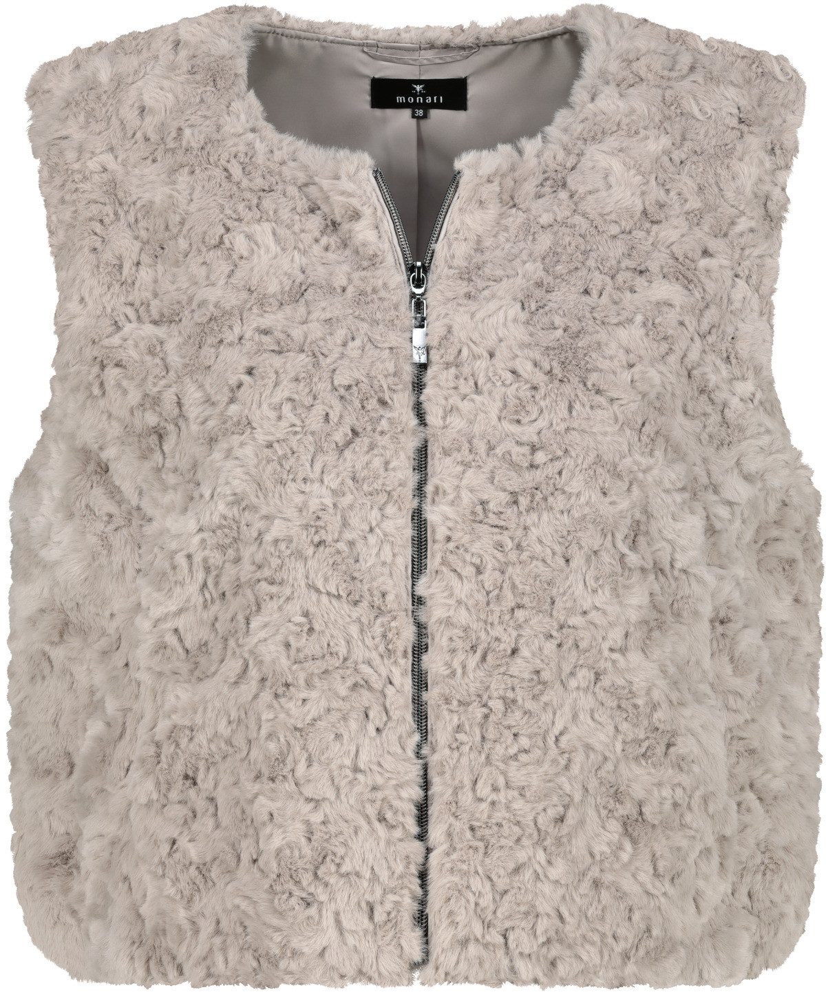 Monari Mouwloos vest van imitatiebont Vest faux fur