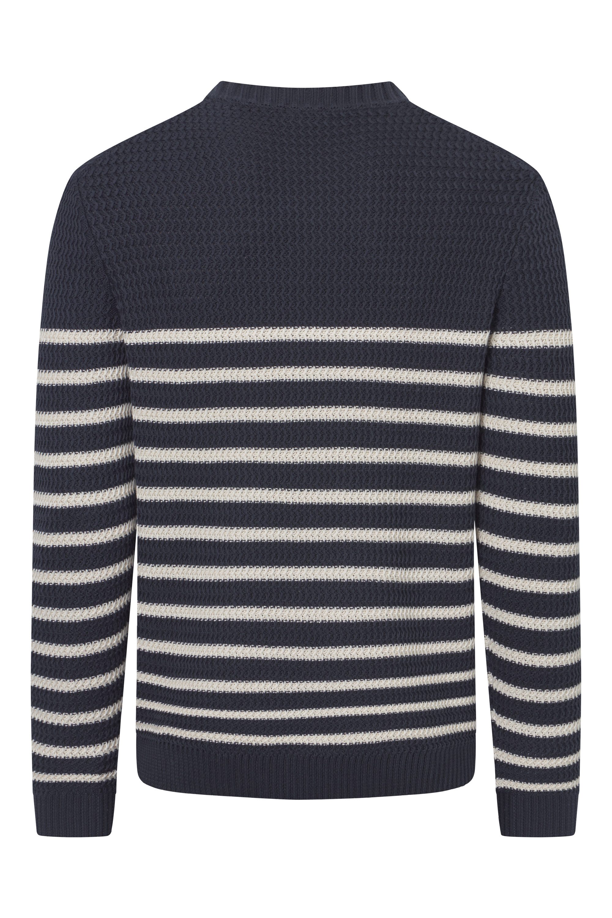Joop Jeans Trui met ronde hals Gerono Breipatroon, patch aan de zijkant van het lichaam