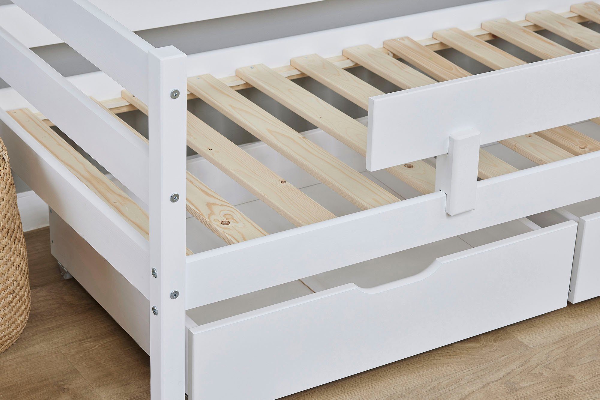Hoppekids 1-persoonsledikant ECO Comfort kinderbed, massief grenenhout, tienerbed inclusief lattenbodem (set)
