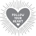 queence wandfolie follow your heart (1 stuk) grijs