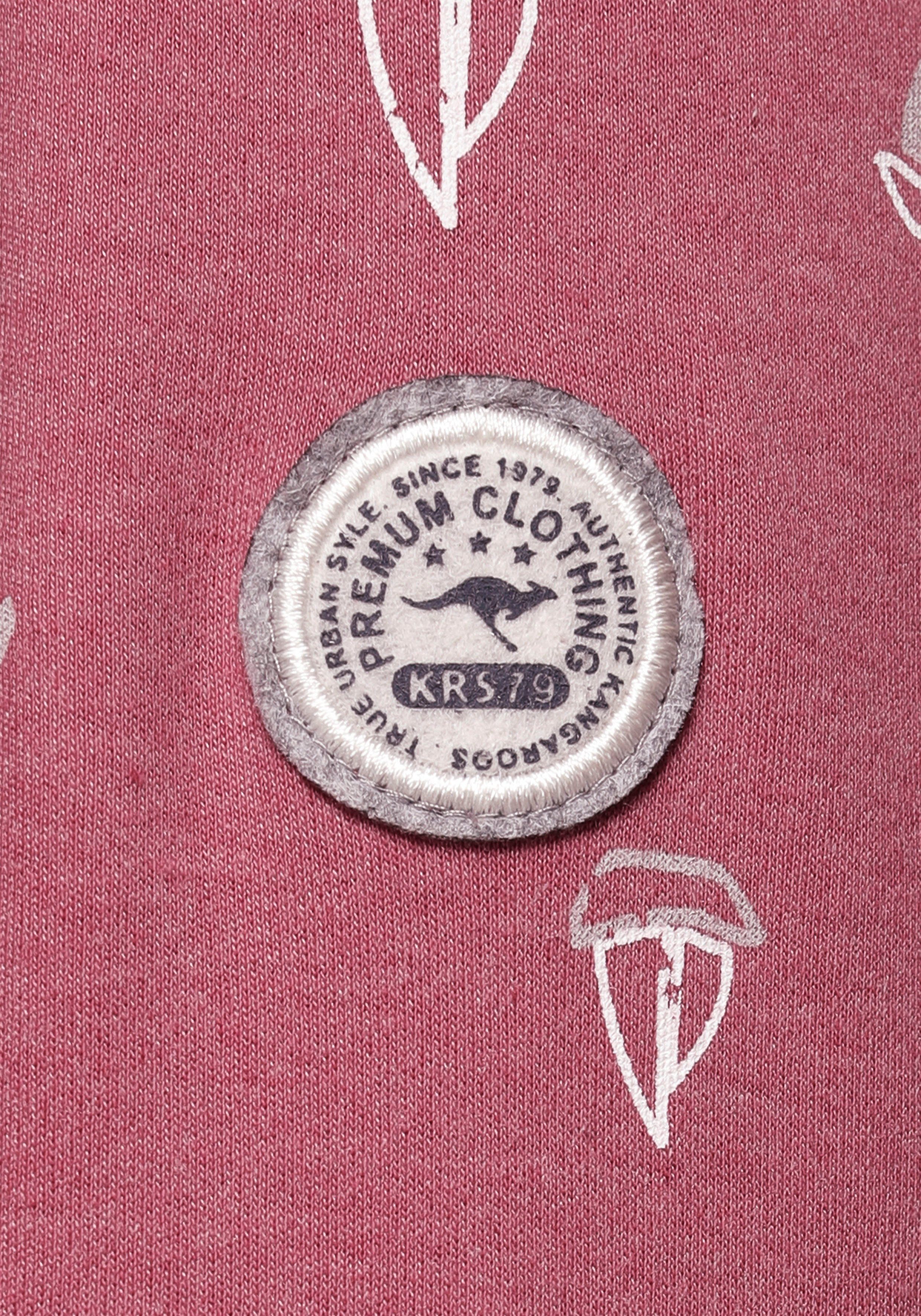 KangaROOS Sweatshirt Lange mouwen met duimgaten, figuurvolgende snit, schalkraag