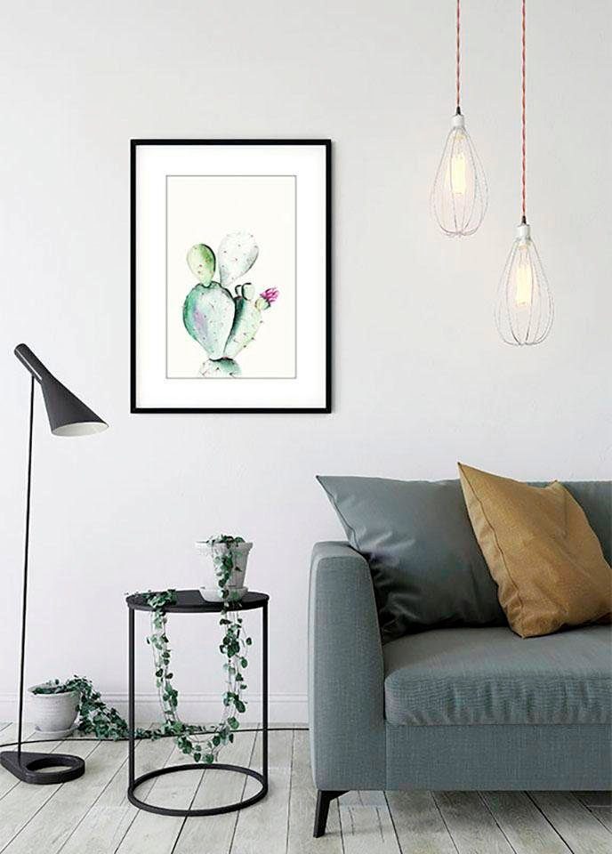 Komar Wanddecoratie Prickly Pear Watercolor Wanddecoratie - zonder lijst (1 stuk)