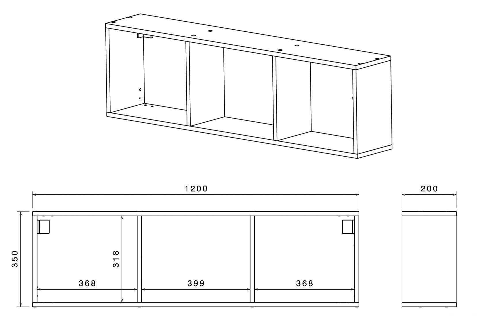 Parisot Kastenset Wave 1, Keuken kast, buffetset, keuken Deuren met softclose functie, werkblad van eiken - gefineerd (set, 9 stuks)