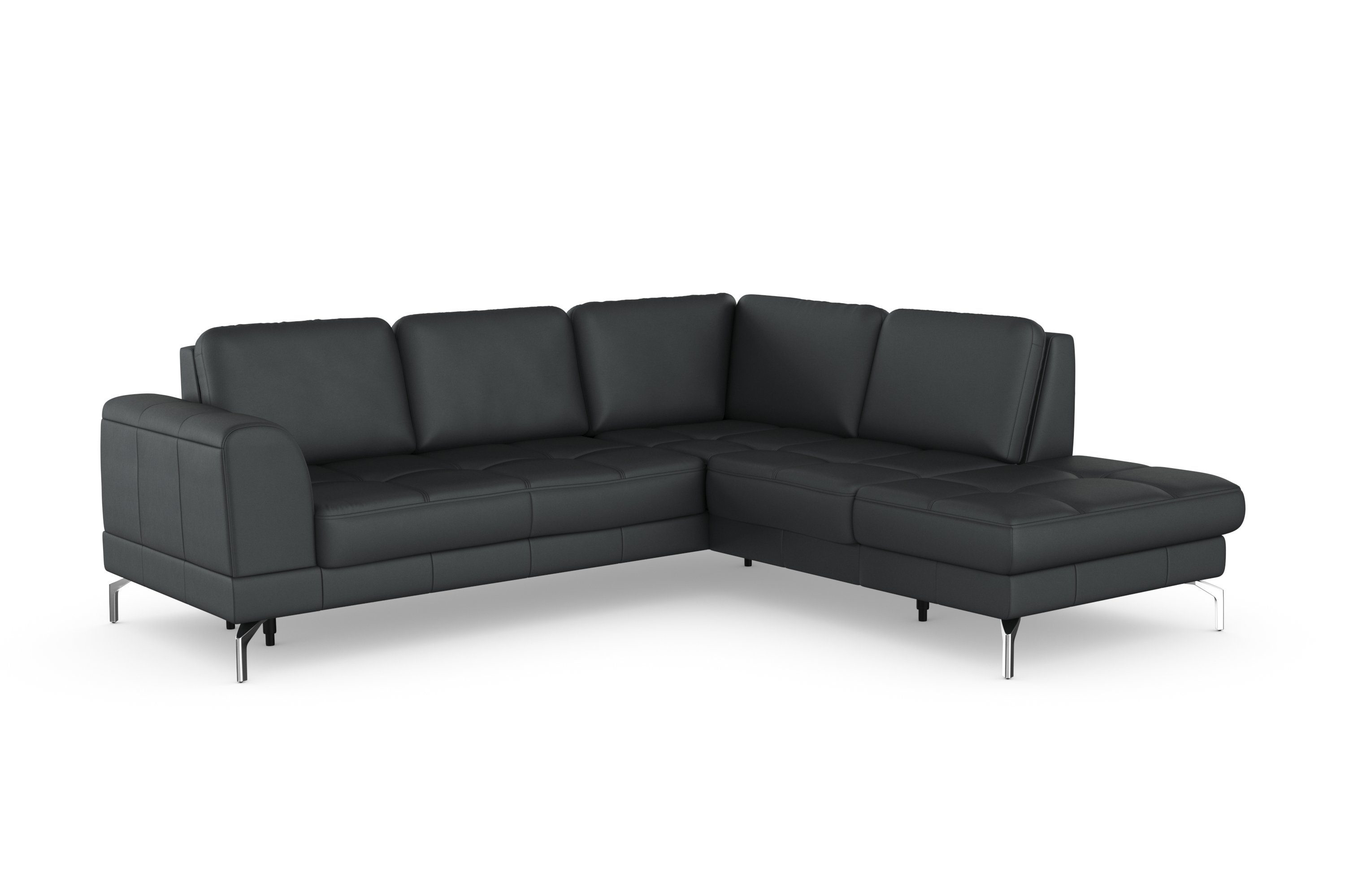 sit&more Hoekbank Bendigo L-vorm inclusief zitdiepteverstelling, bodemvrijheid 15 cm, in 2 pootkleuren