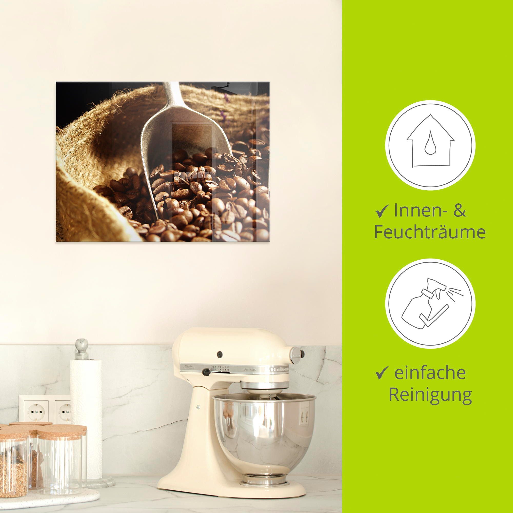 Artland Print op glas Koffie in verschillende maten